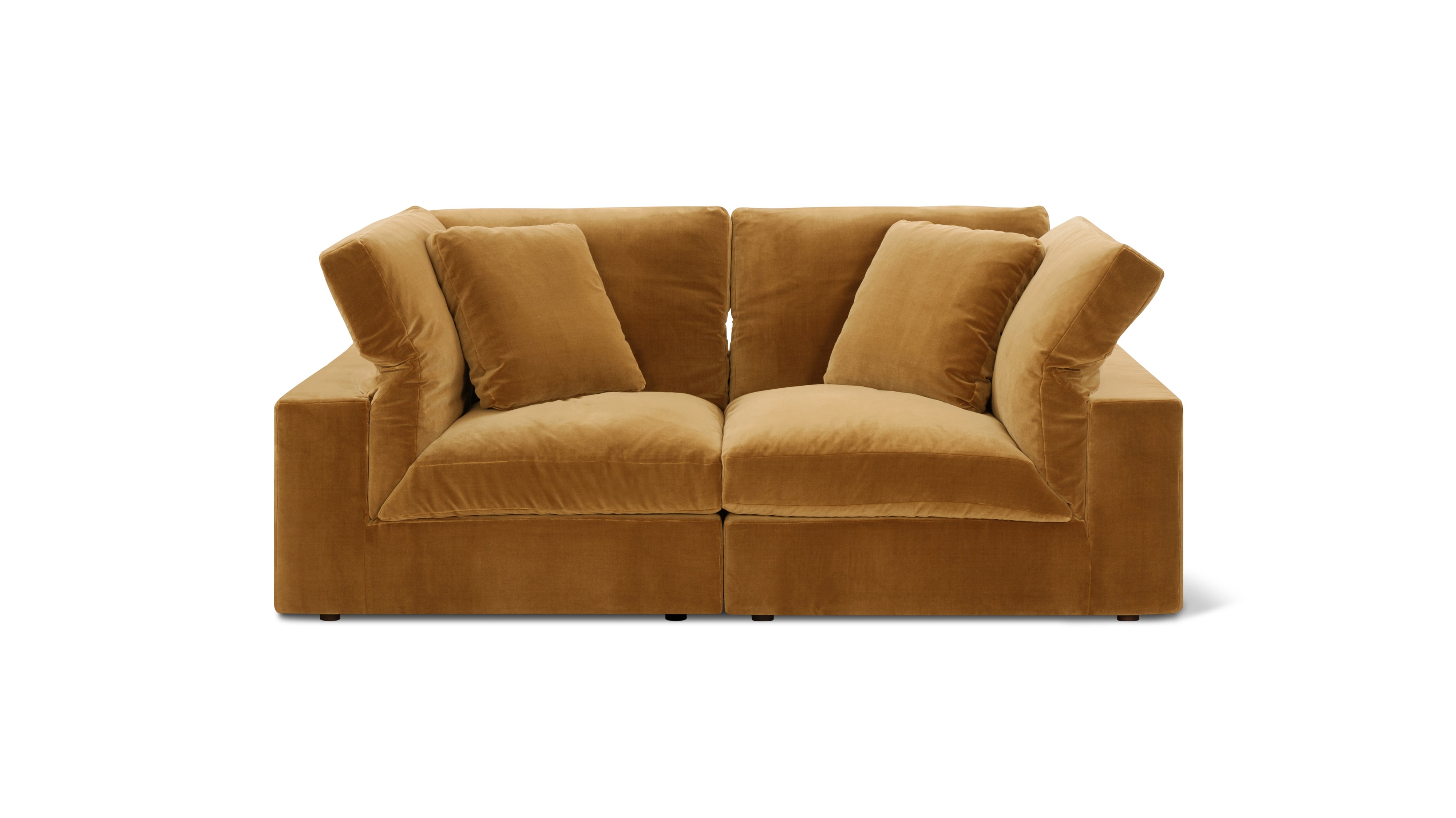 Saddle 2-Piece Modular Sofa, Gold