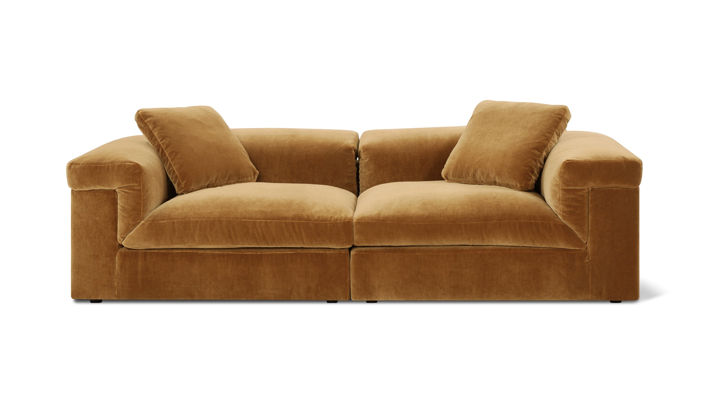 Saddle 2-Piece Modular Sofa, Gold