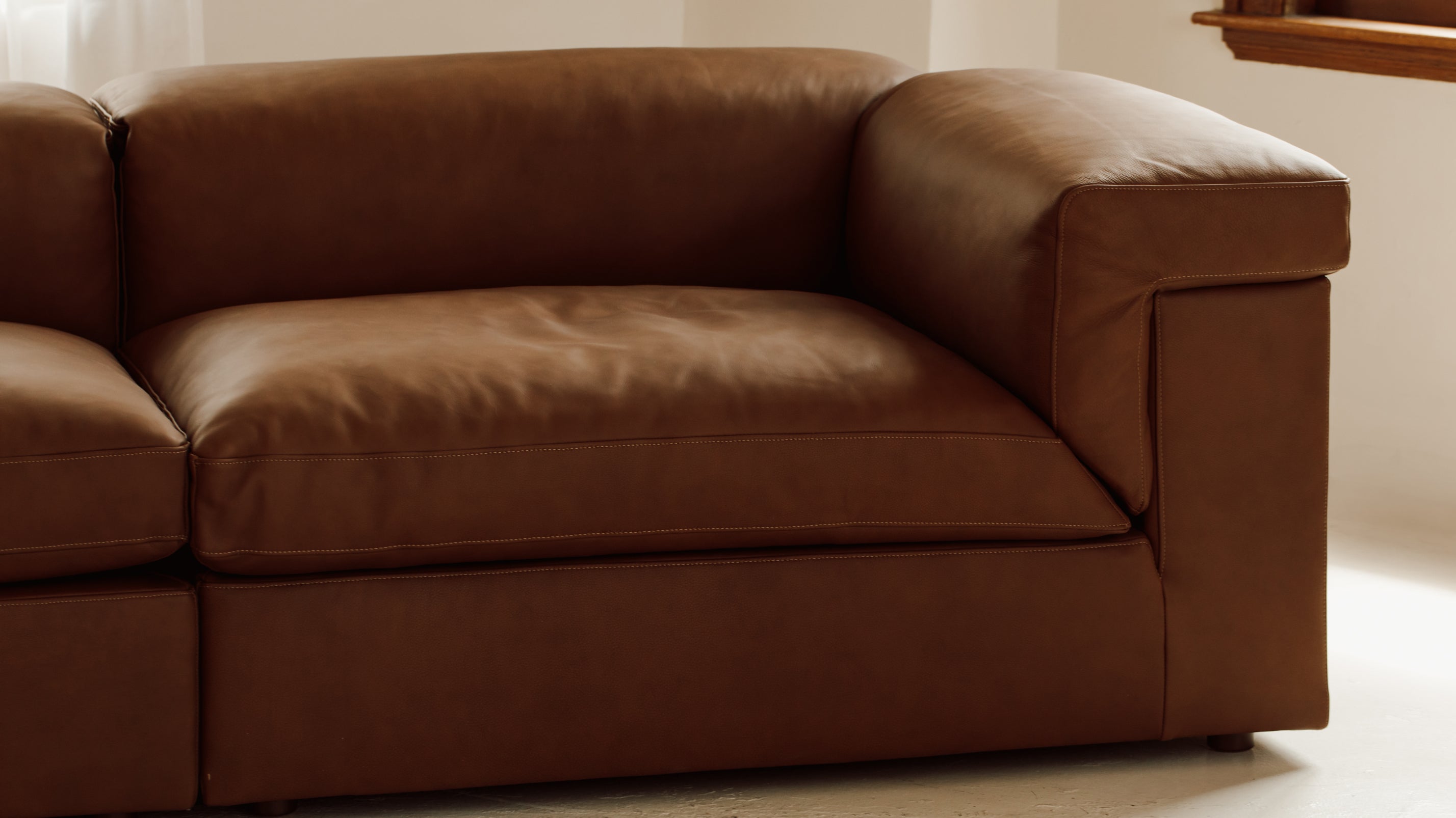 Saddle 2-Piece Modular Sofa, Bourbon