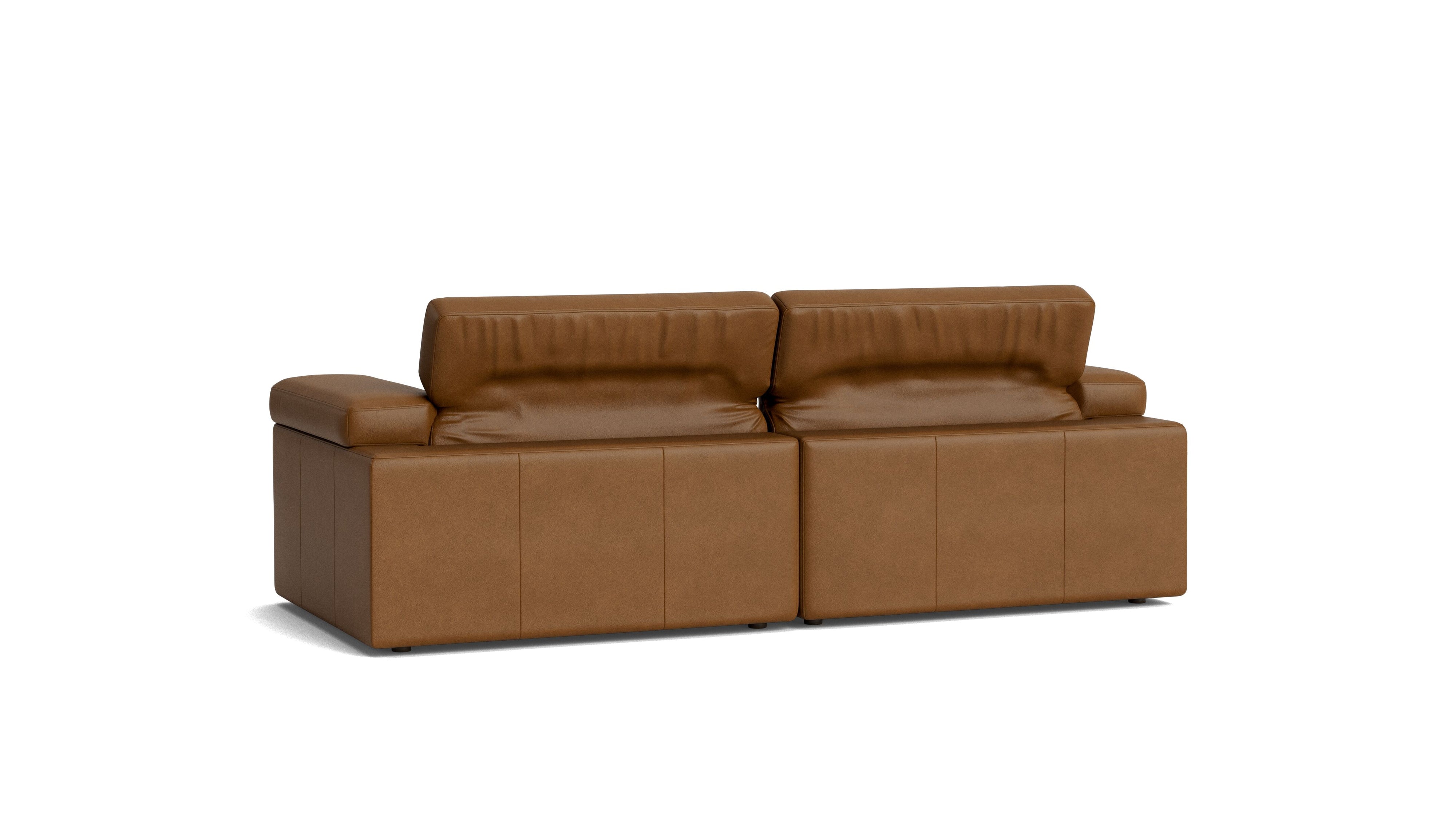 Saddle 2-Piece Modular Sofa, Bourbon