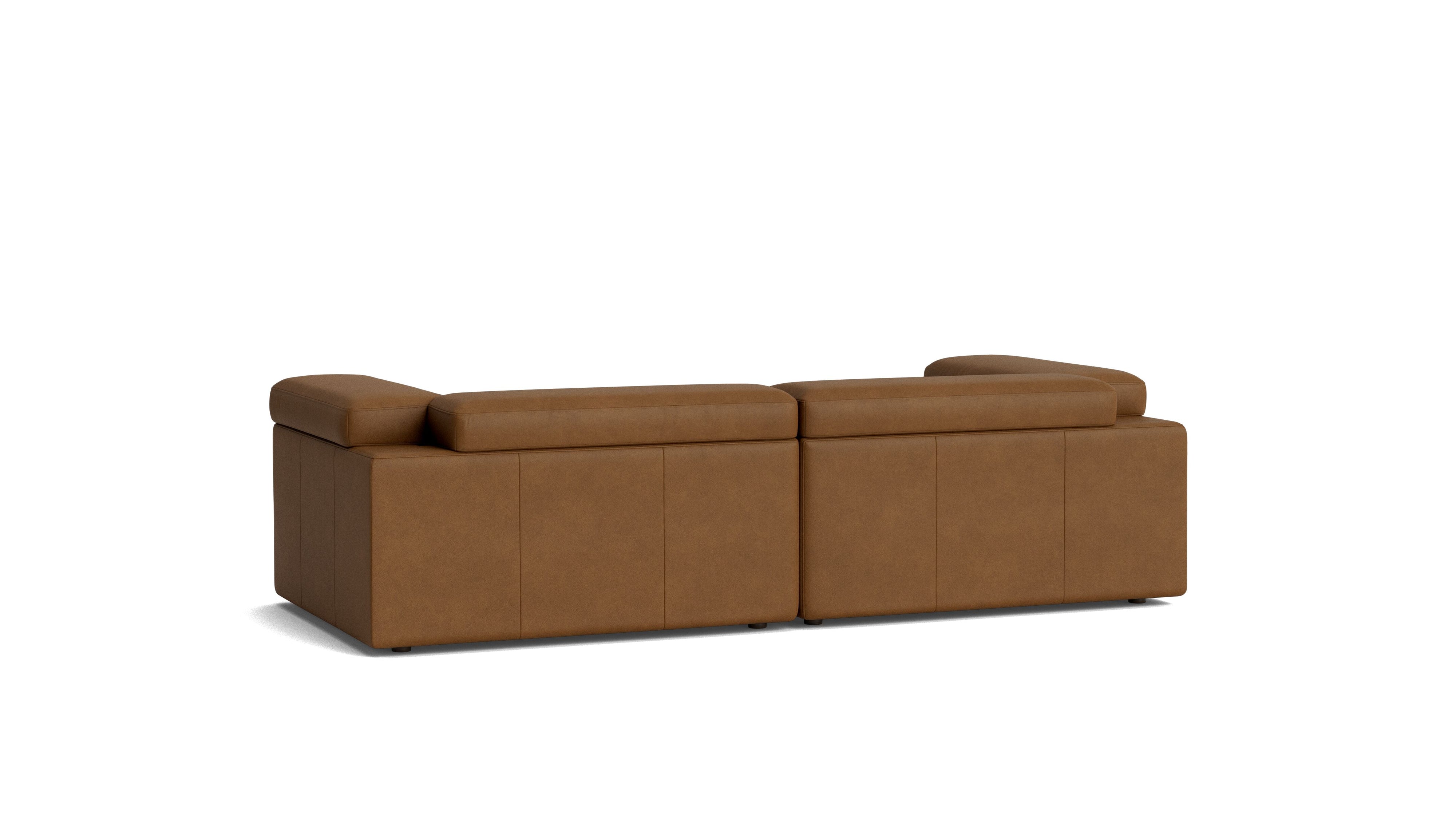 Saddle 2-Piece Modular Sofa, Bourbon