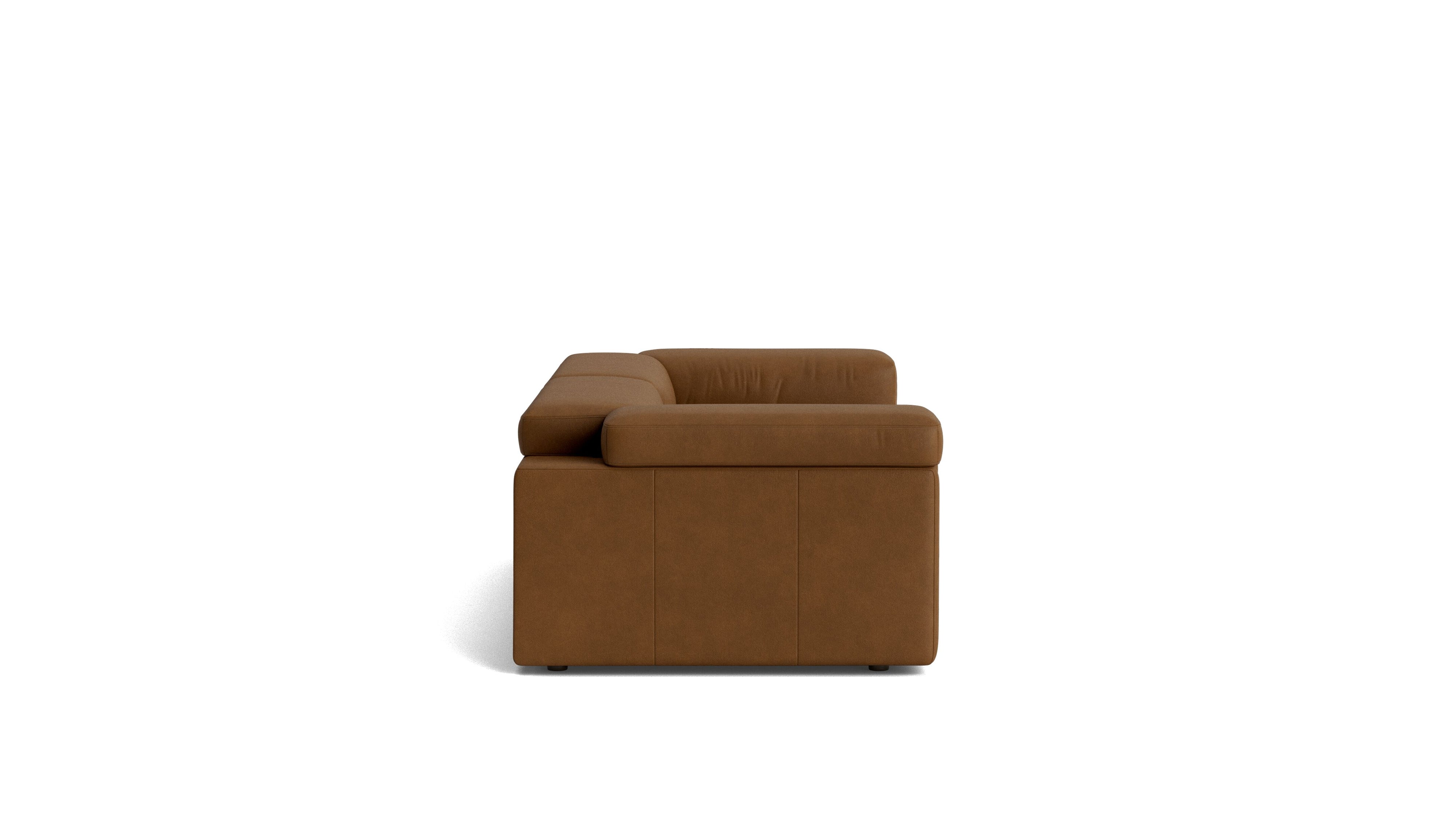 Saddle 2-Piece Modular Sofa, Bourbon