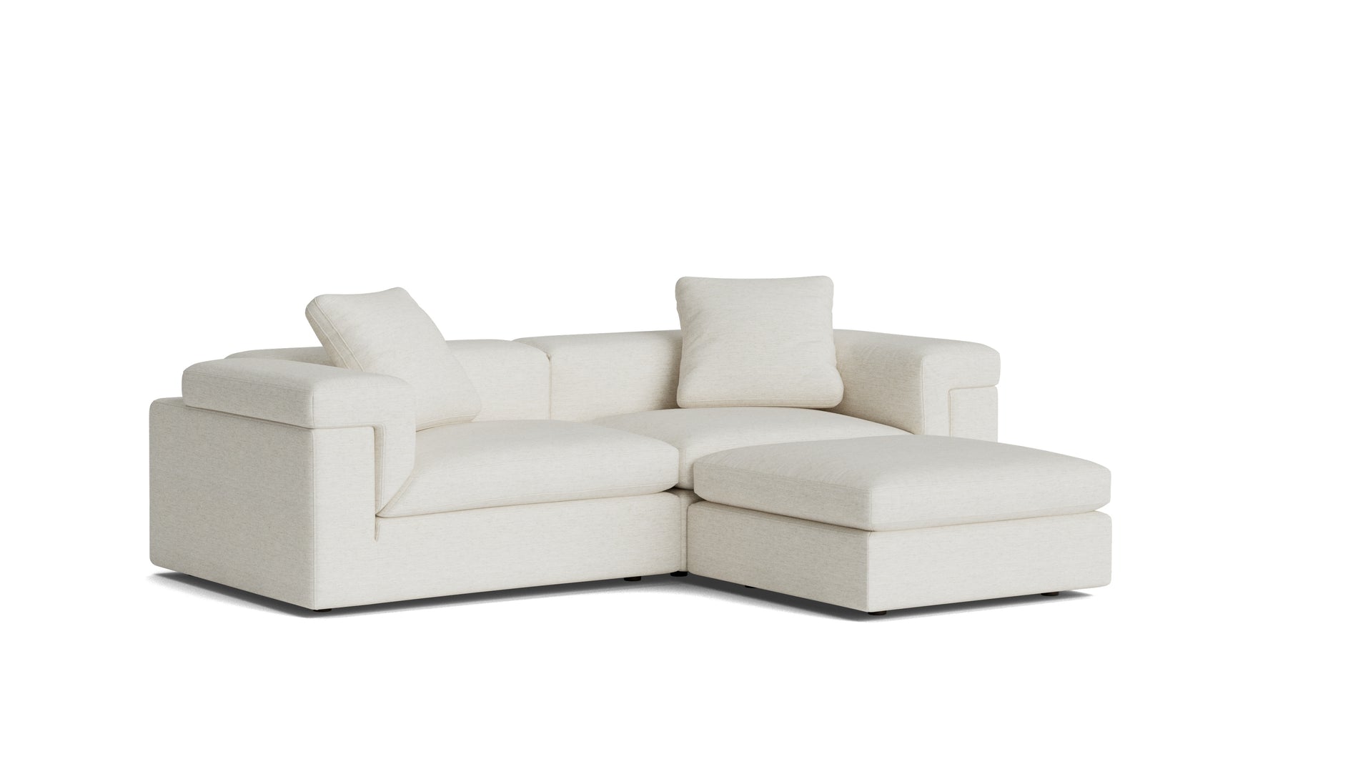 Saddle 3-Piece Modular Sectional, Nomad Snow_image