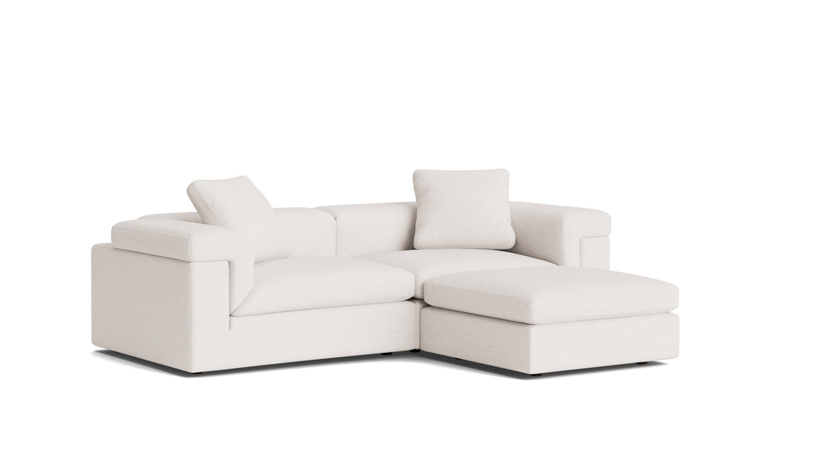 Saddle 3-Piece Modular Sectional, Nomad Snow