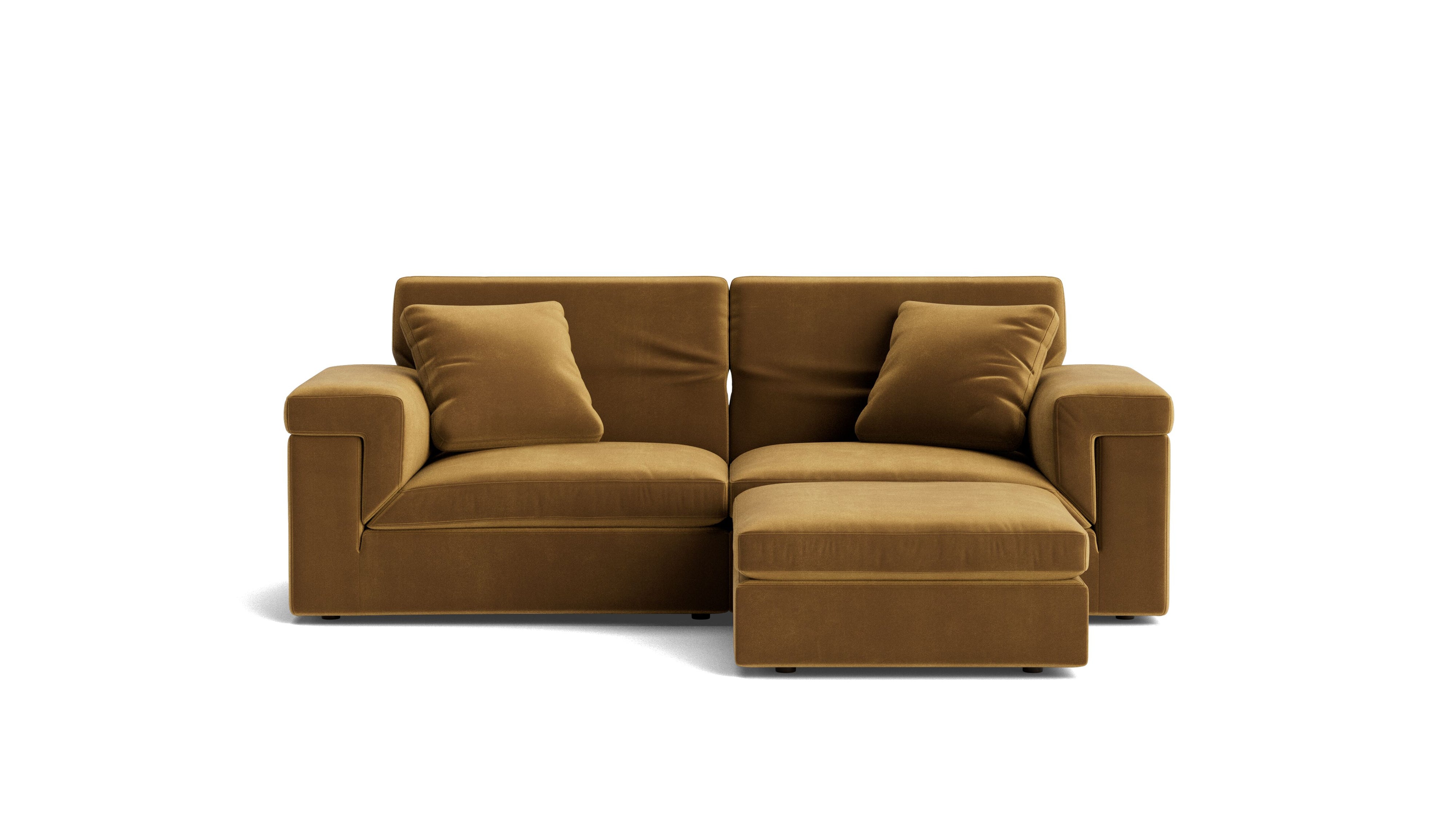 Saddle 3-Piece Modular Sectional, Gold