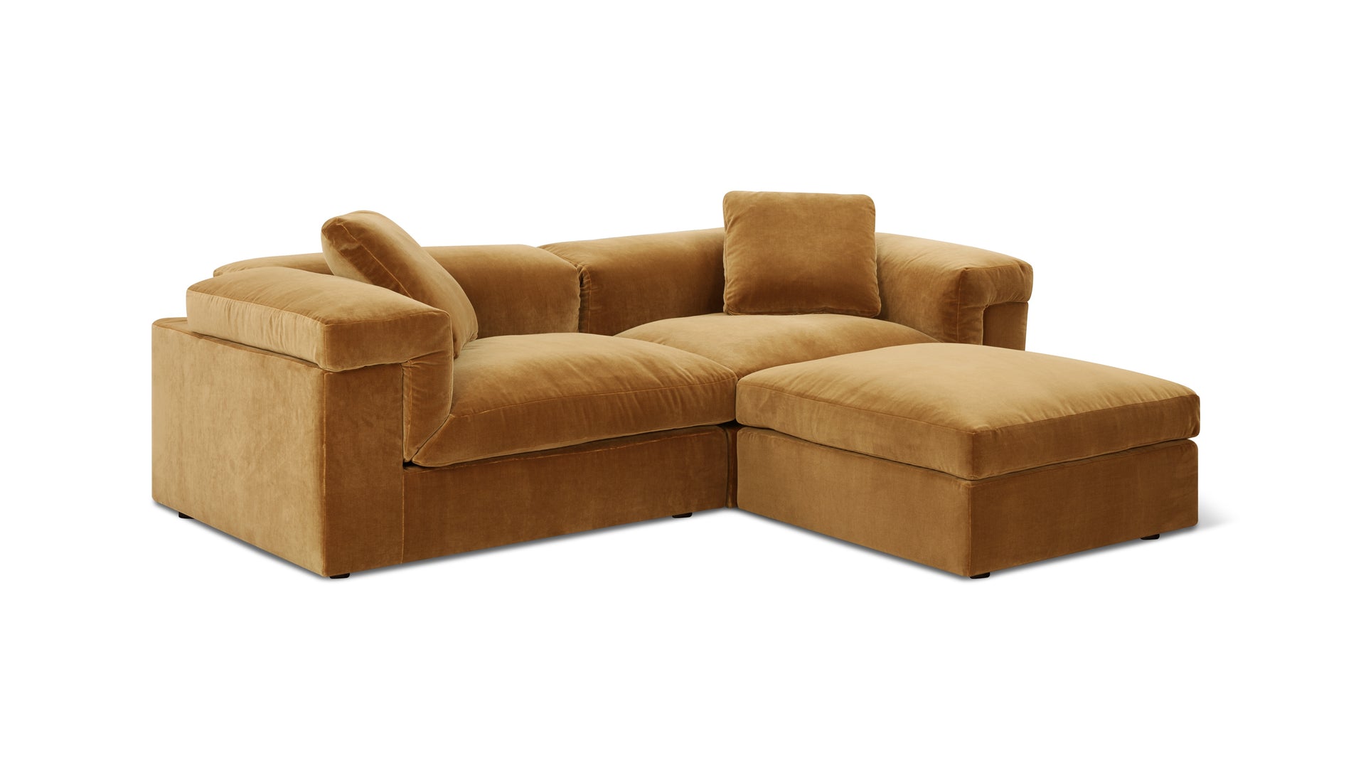 Saddle 3-Piece Modular Sectional, Gold_image