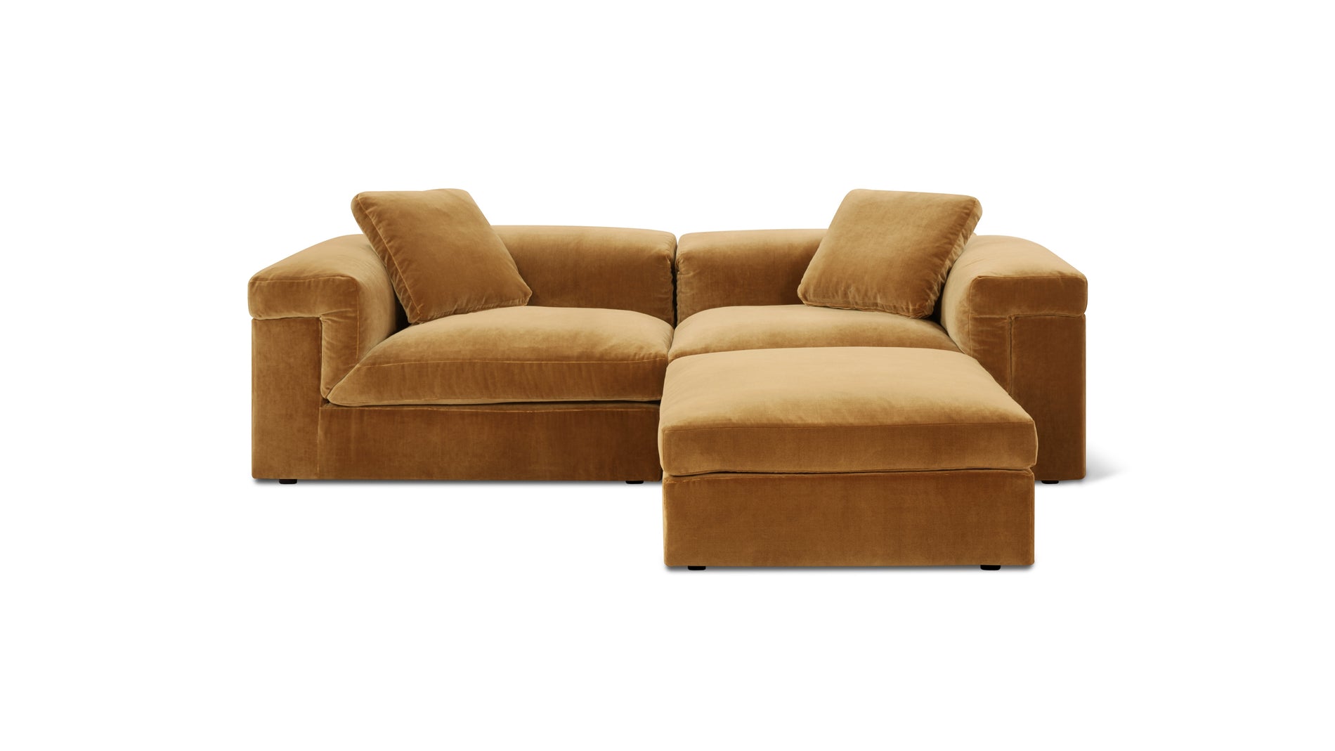 Saddle 3-Piece Modular Sectional, Gold_image