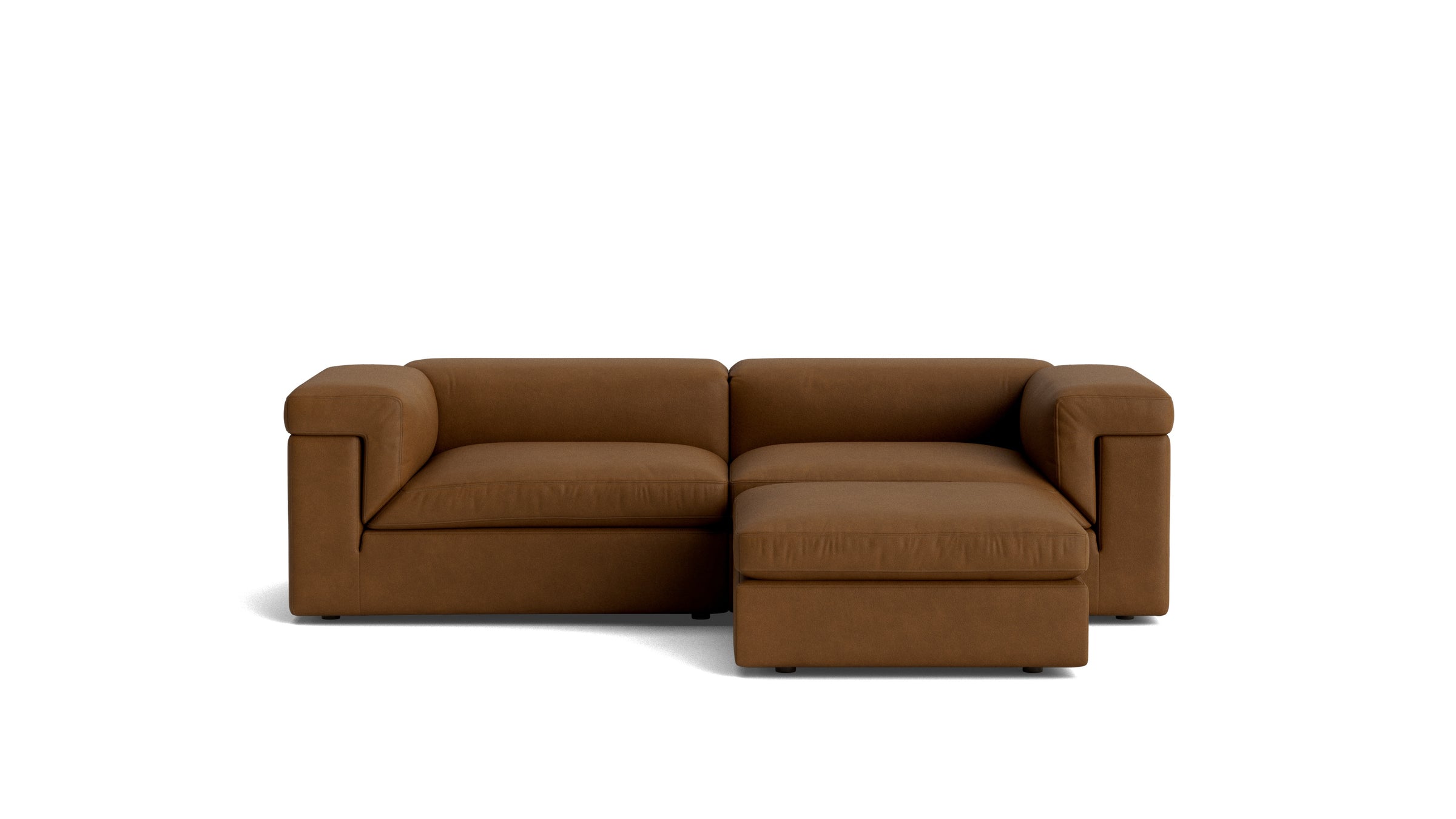 Saddle 3-Piece Modular Sectional, Bourbon