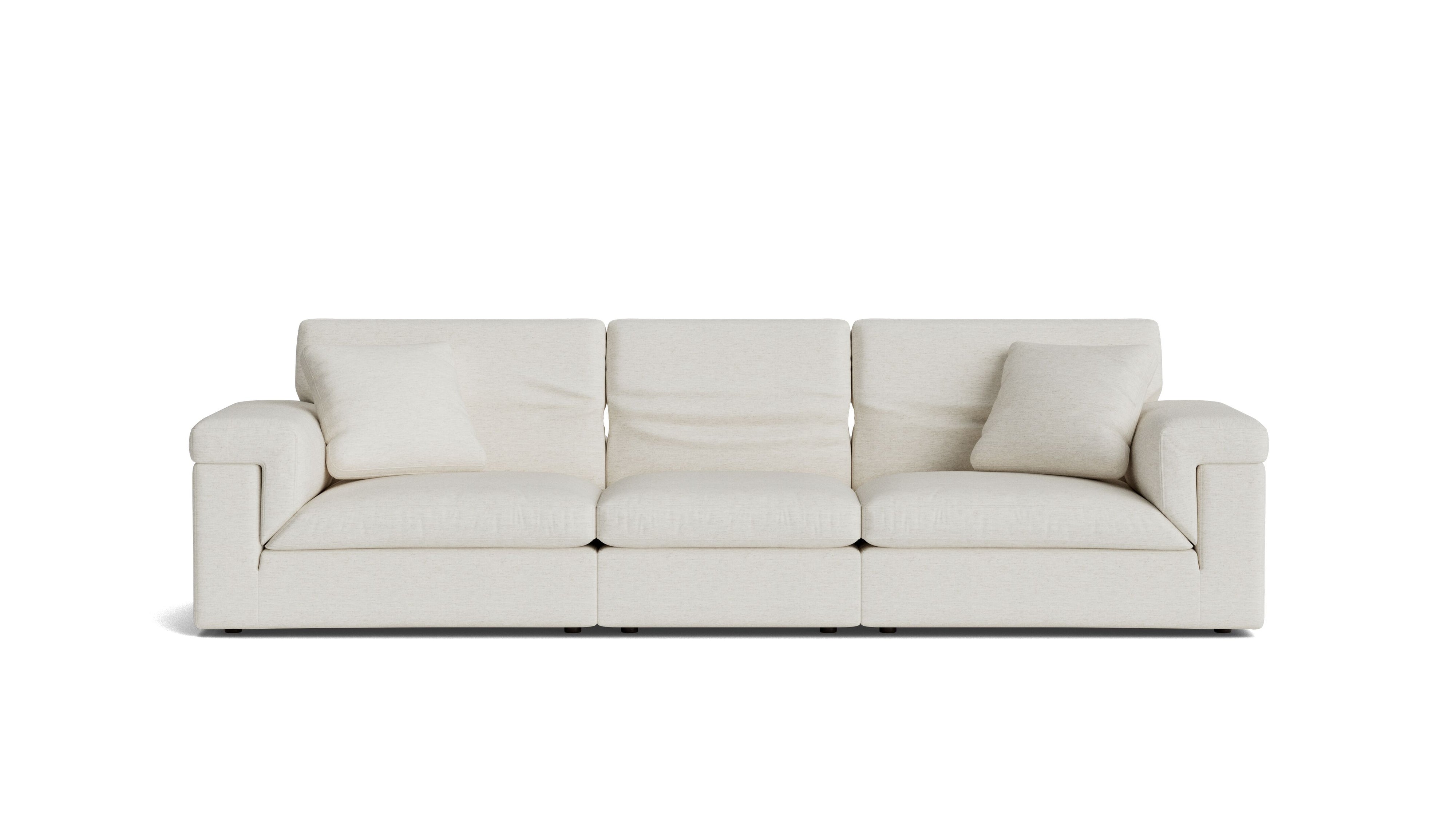 Saddle 3-Piece Modular Sofa, Nomad Snow