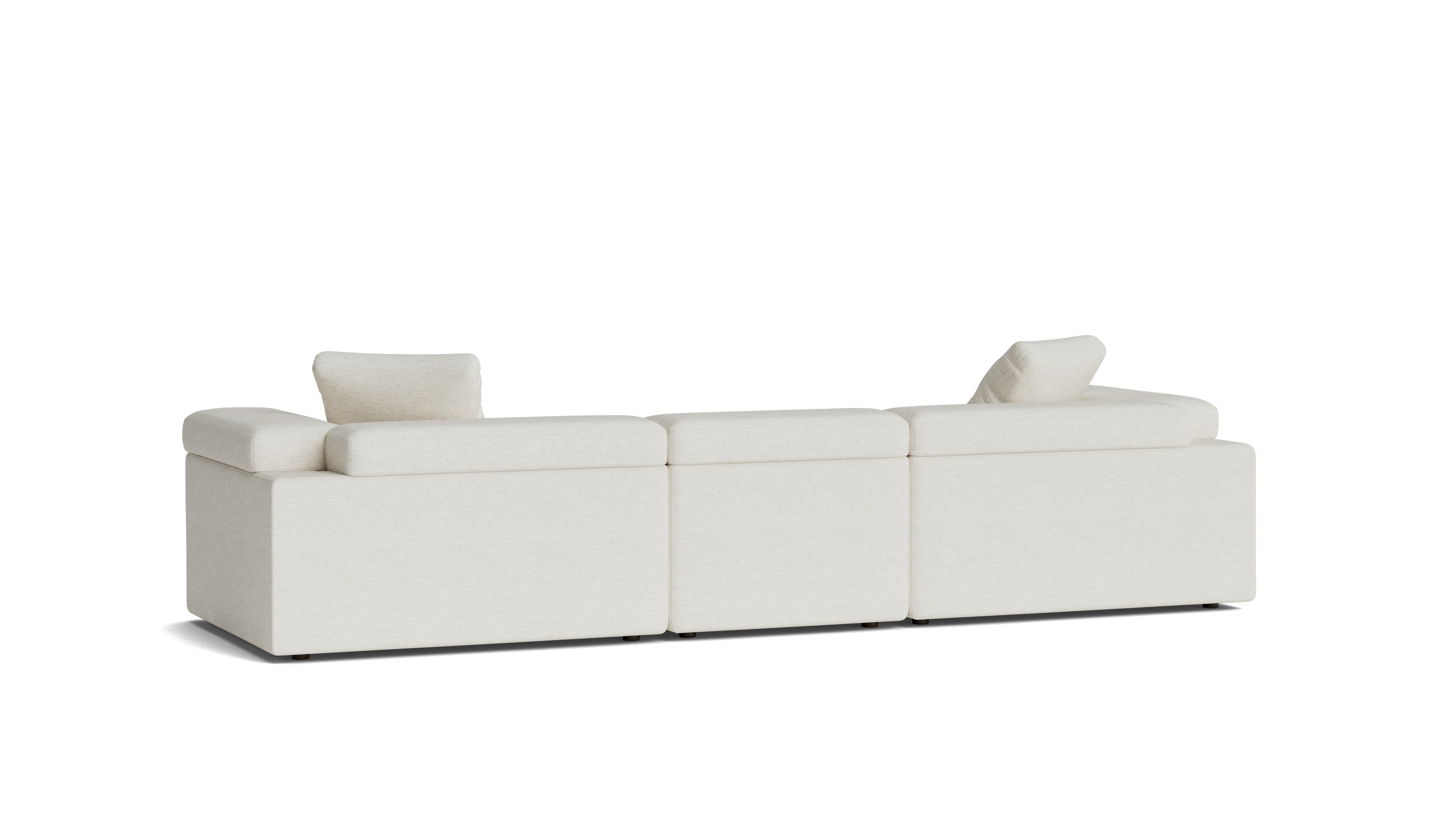 Saddle 3-Piece Modular Sofa, Nomad Snow
