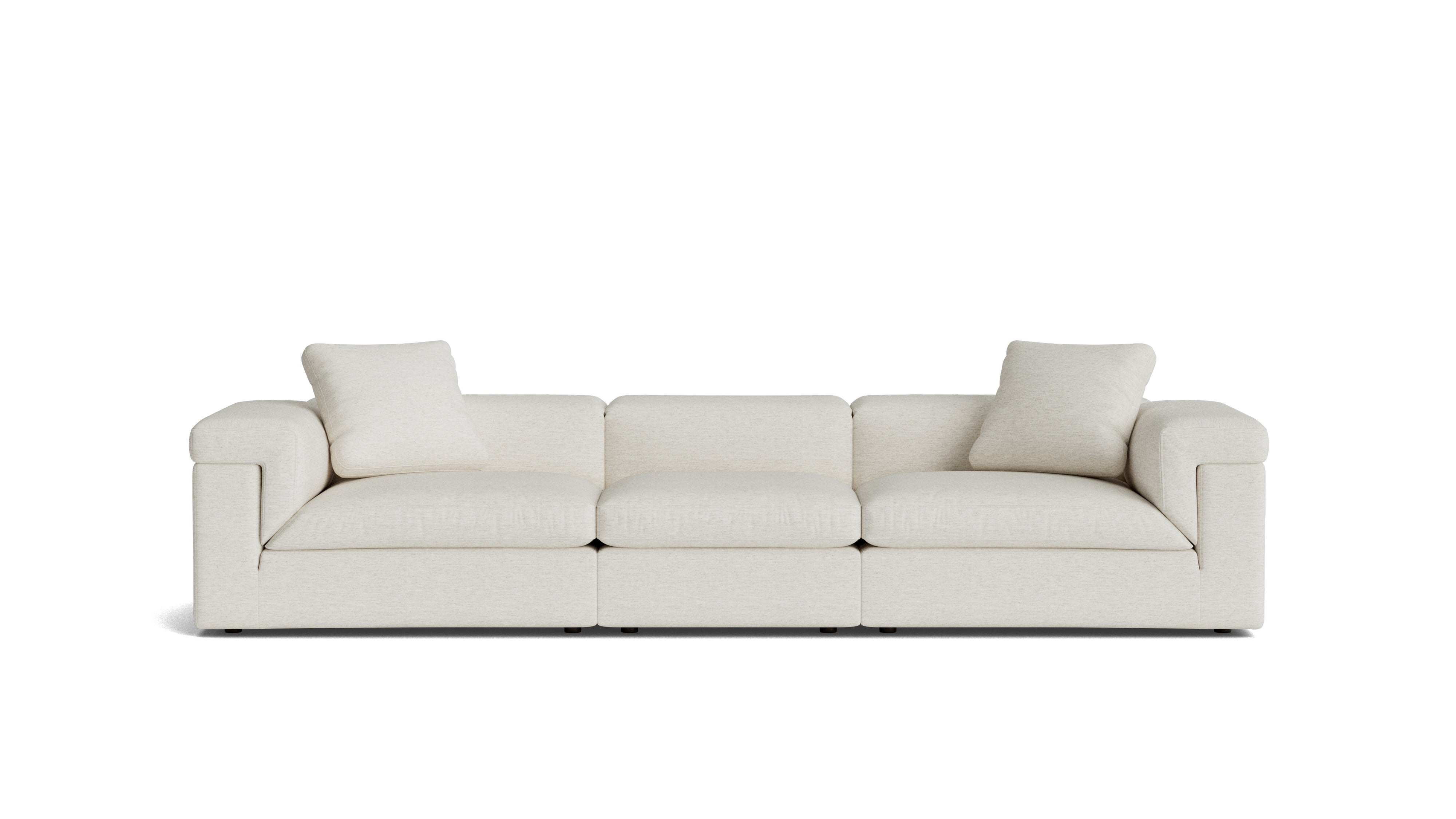 Saddle 3-Piece Modular Sofa, Nomad Snow