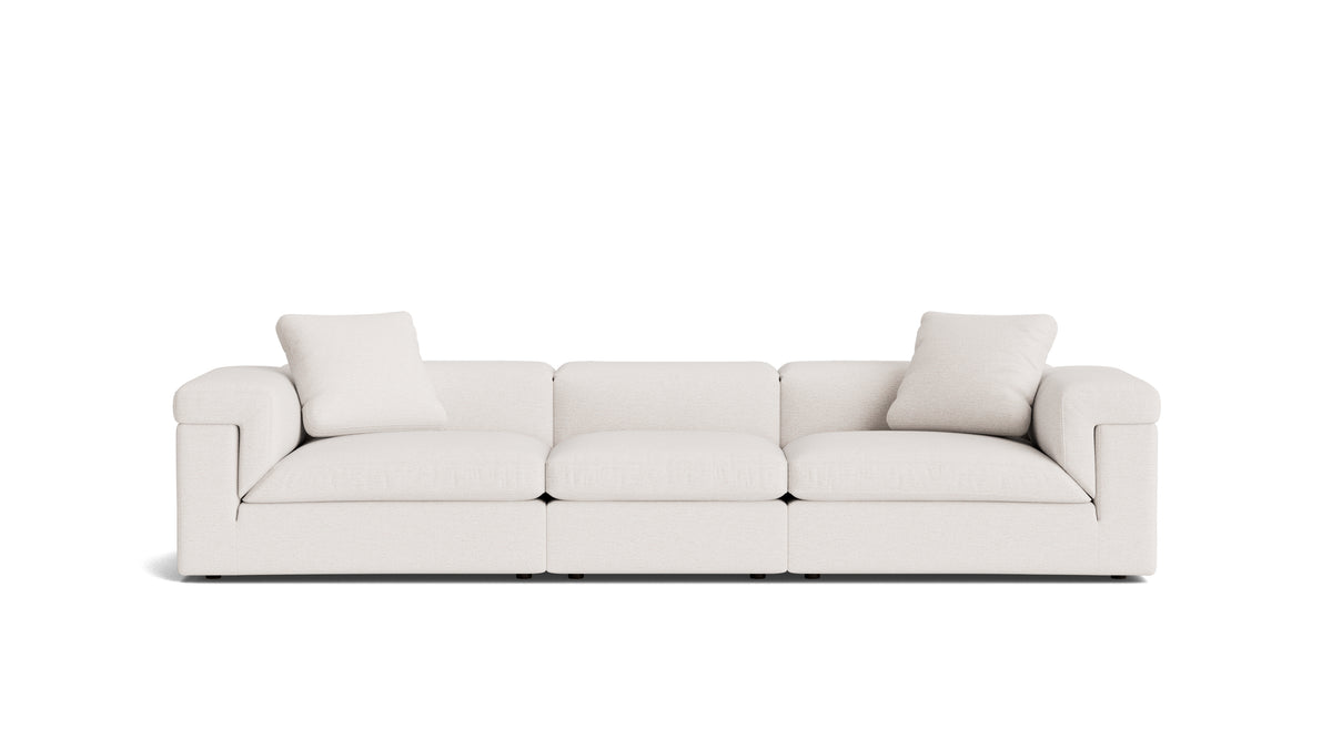 Saddle 3-Piece Modular Sofa, Nomad Snow