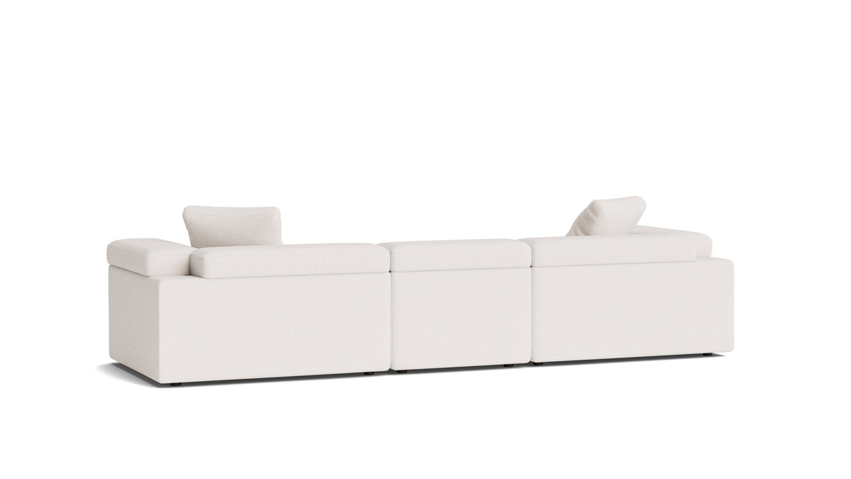 Saddle 3-Piece Modular Sofa, Nomad Snow