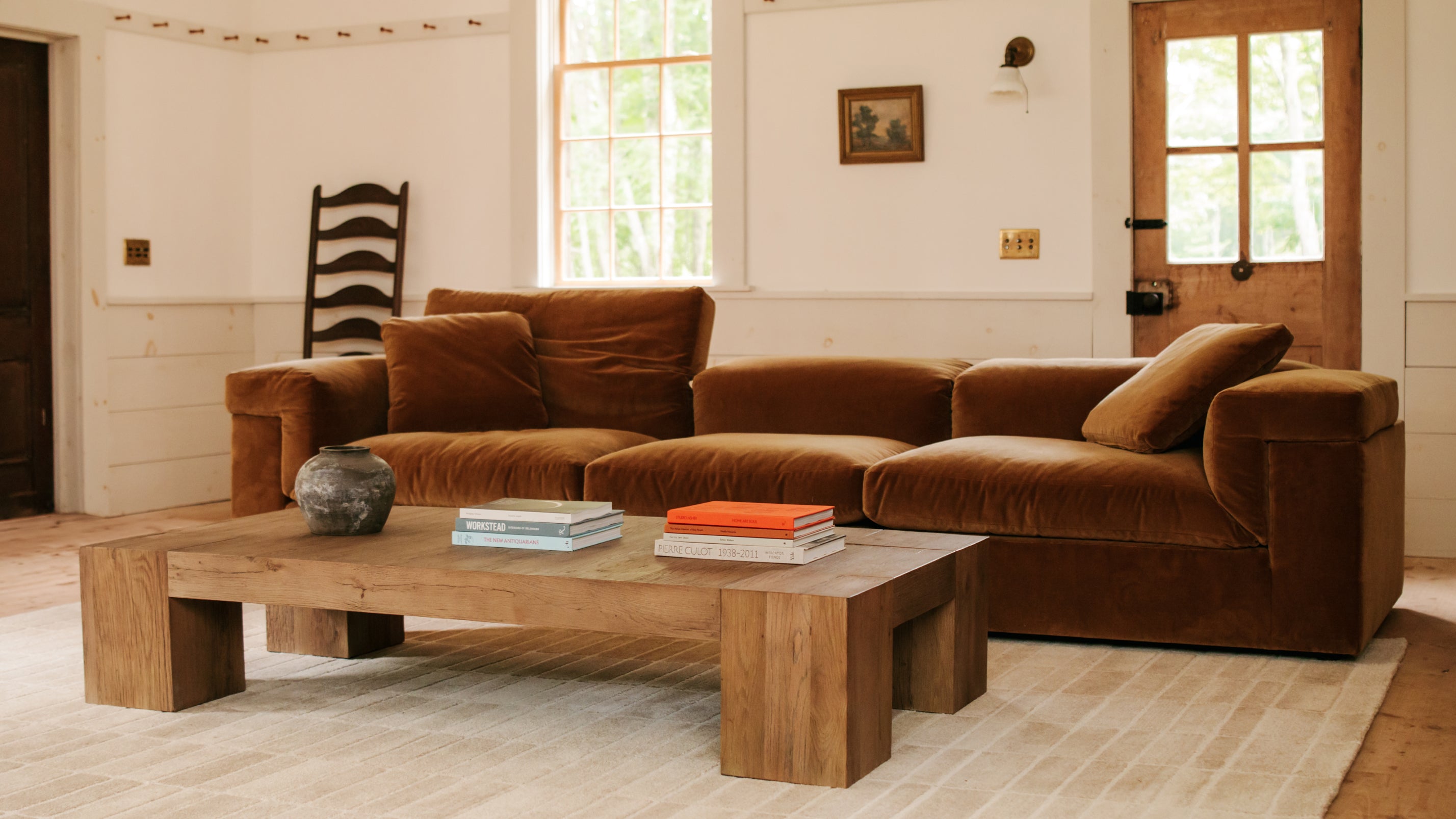 Saddle 3-Piece Modular Sofa, Gold