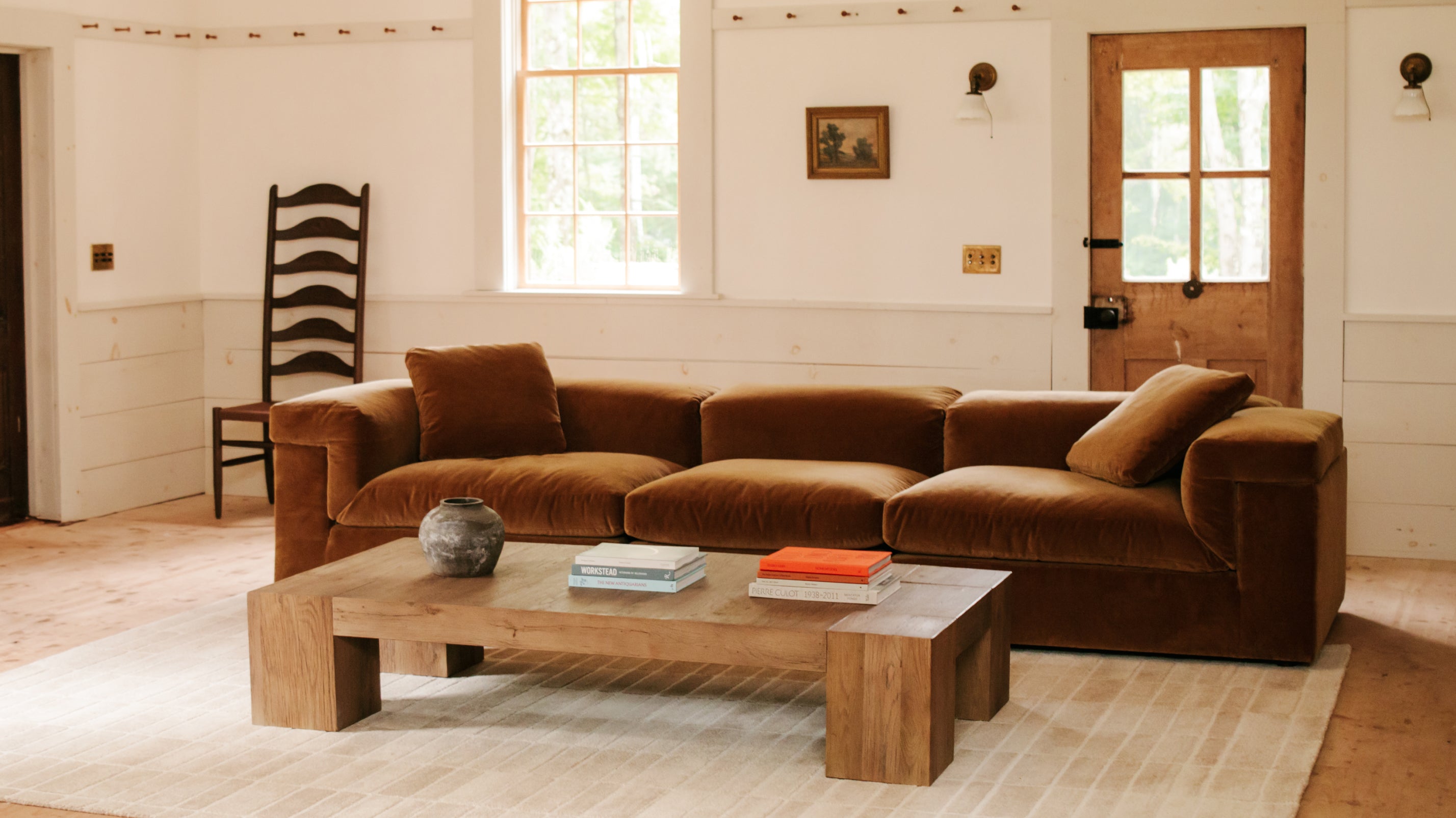 Saddle 3-Piece Modular Sofa, Gold