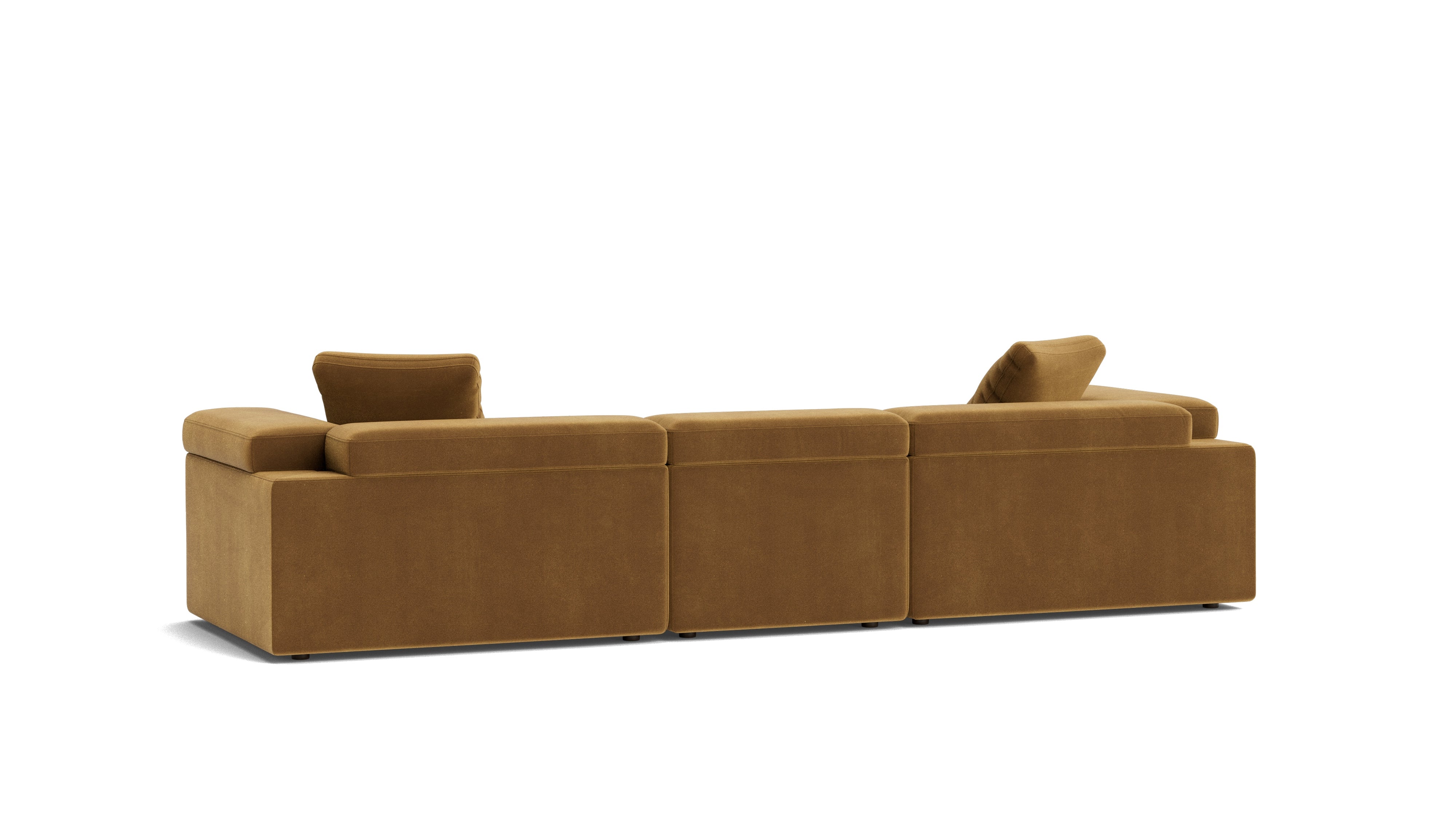 Saddle 3-Piece Modular Sofa, Gold