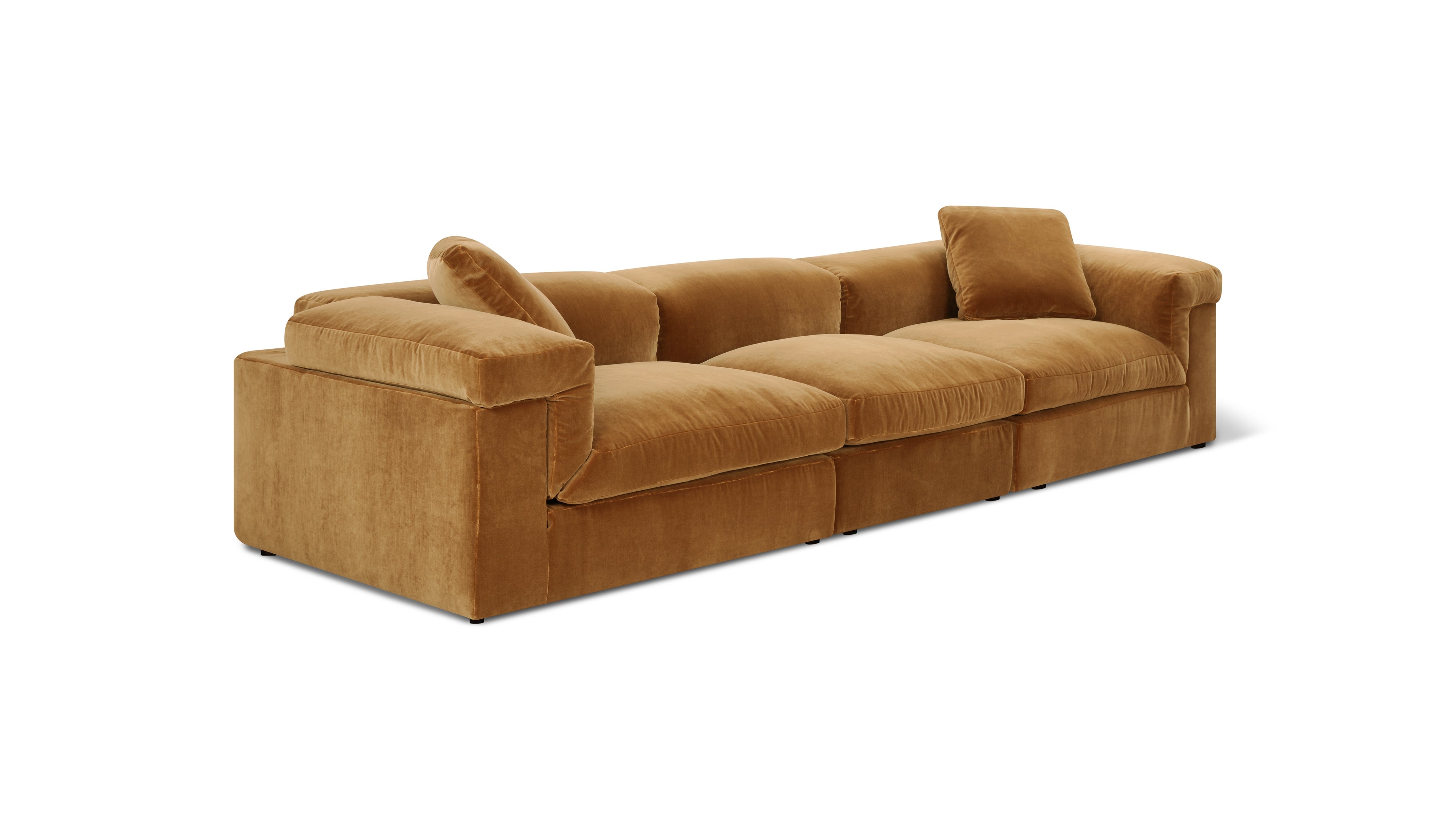 Saddle 3-Piece Modular Sofa, Gold