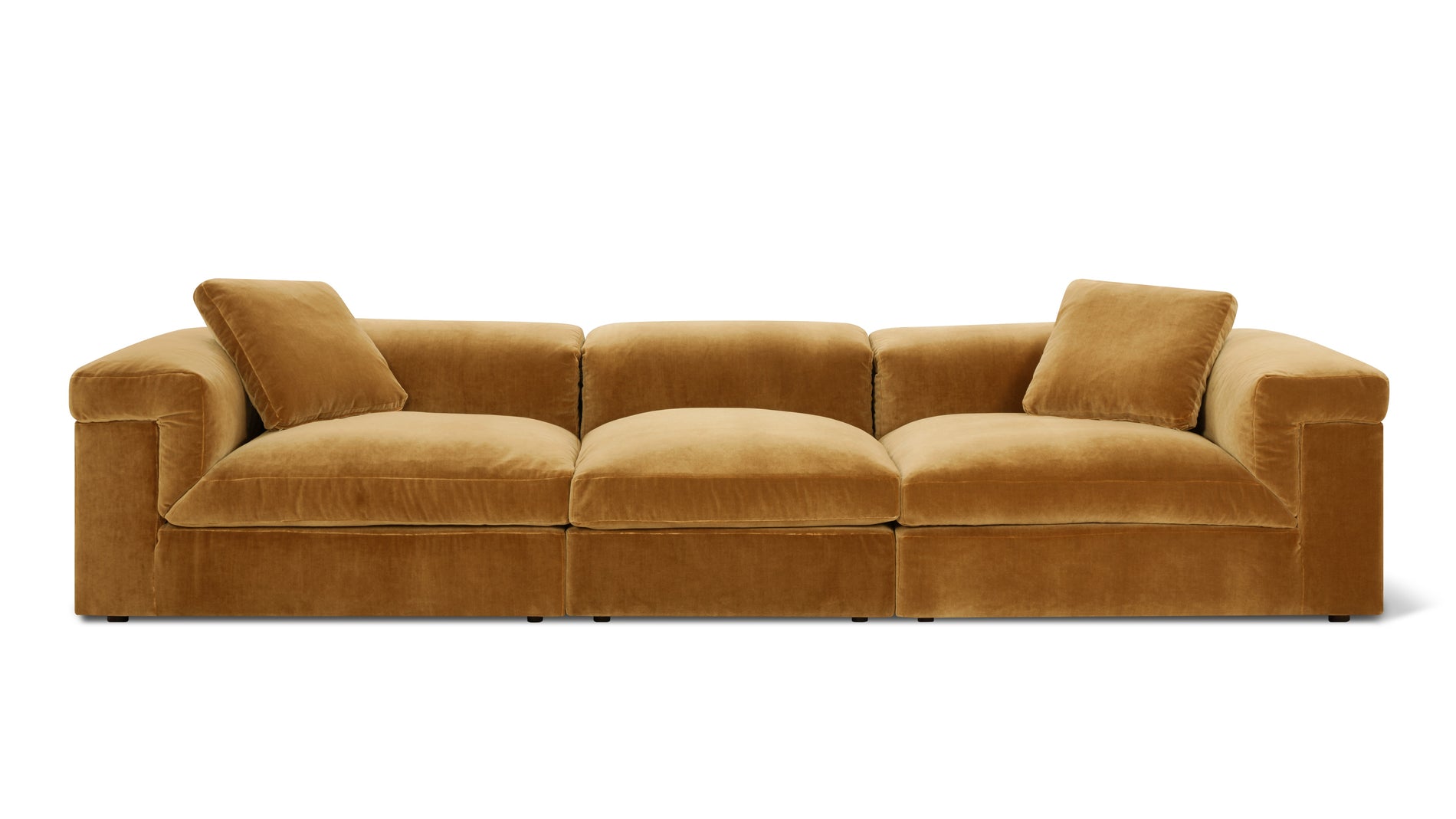 Saddle 3-Piece Modular Sofa, Gold_image