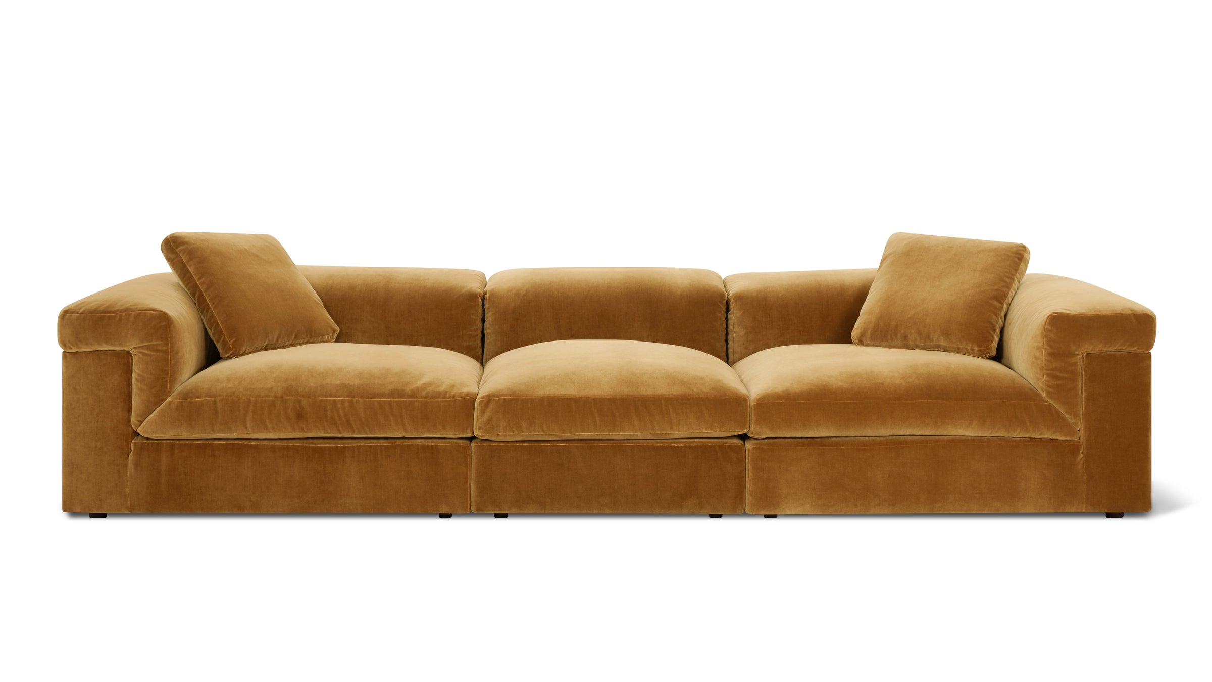 Saddle 3-Piece Modular Sofa, Gold