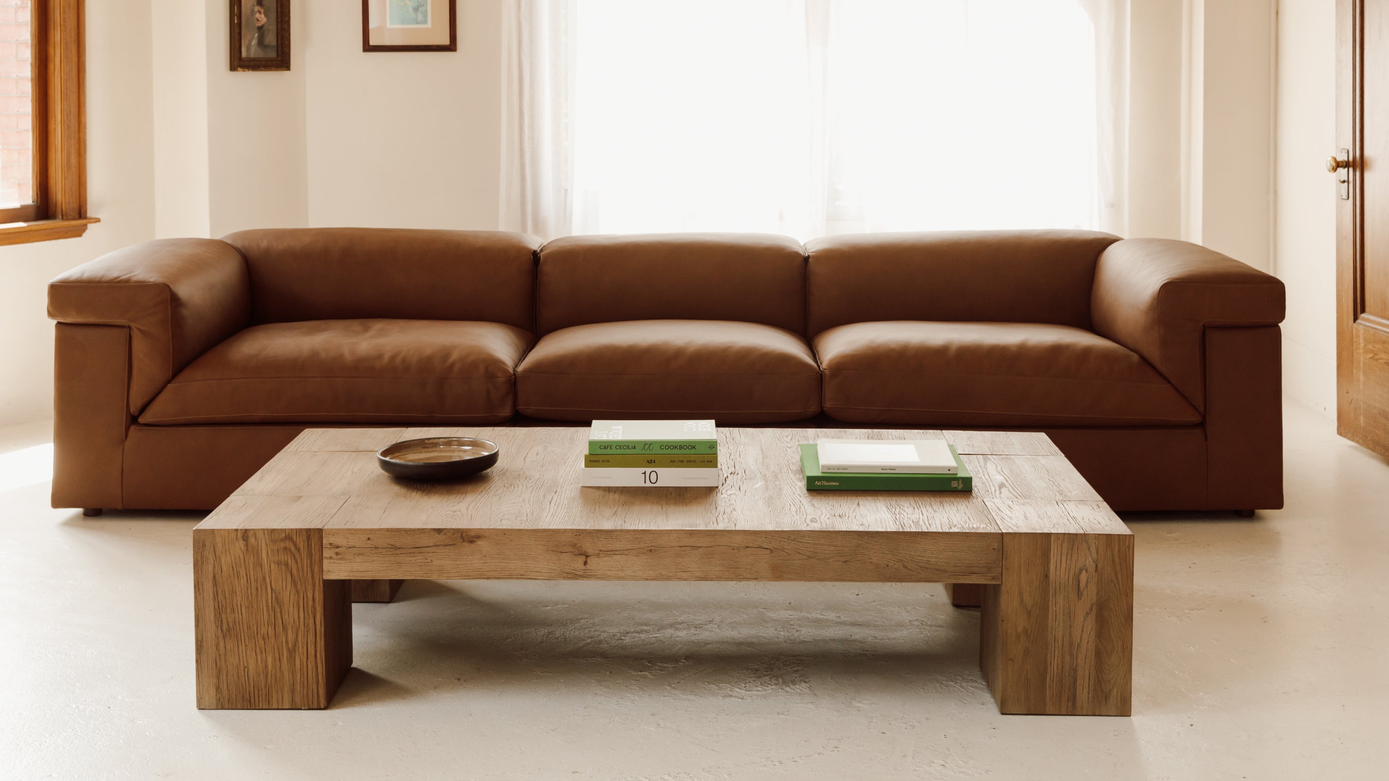 Saddle 3-Piece Modular Sofa, Bourbon