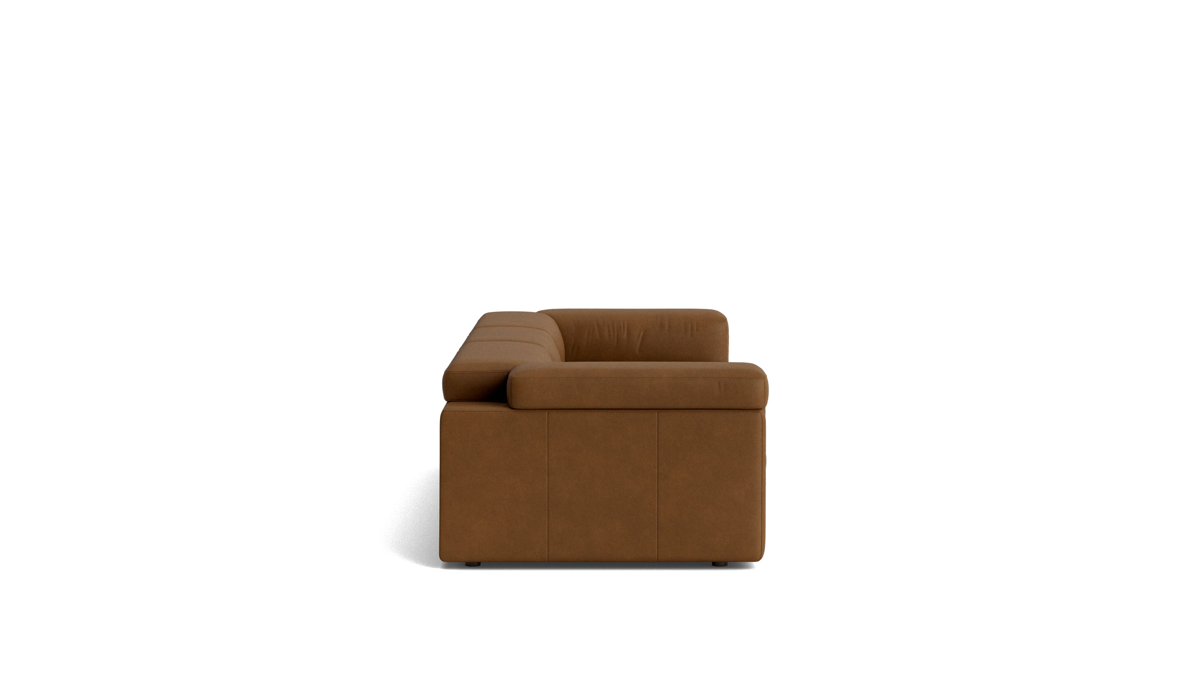 Saddle 3-Piece Modular Sofa, Bourbon