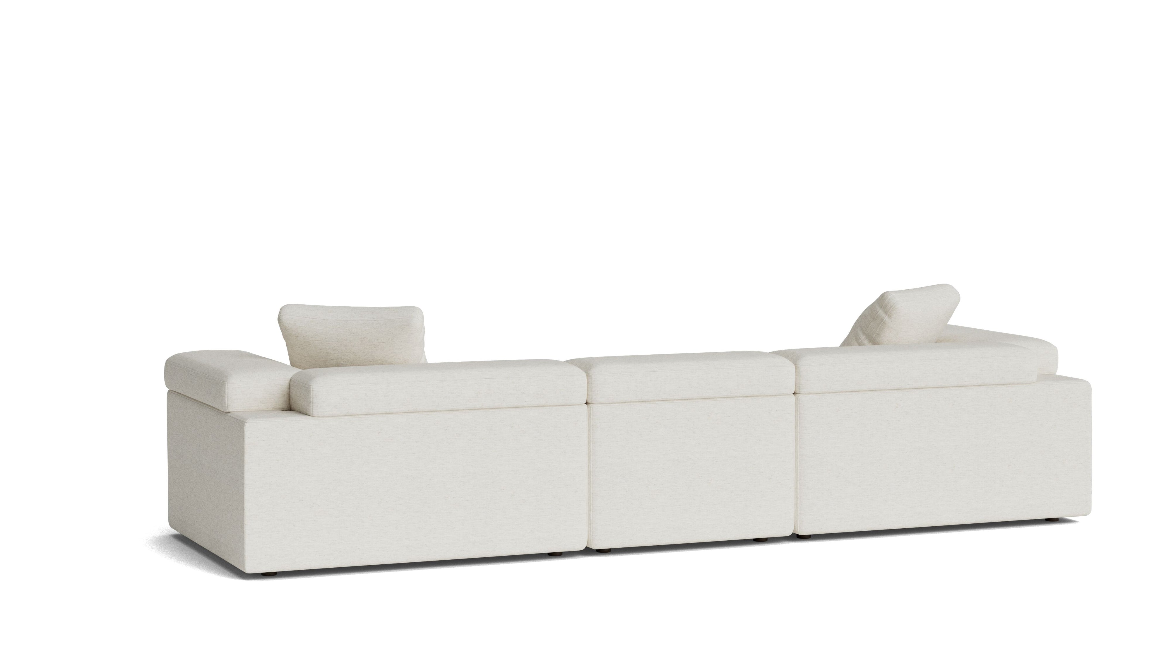 Saddle 4-Piece Modular Sectional, Nomad Snow