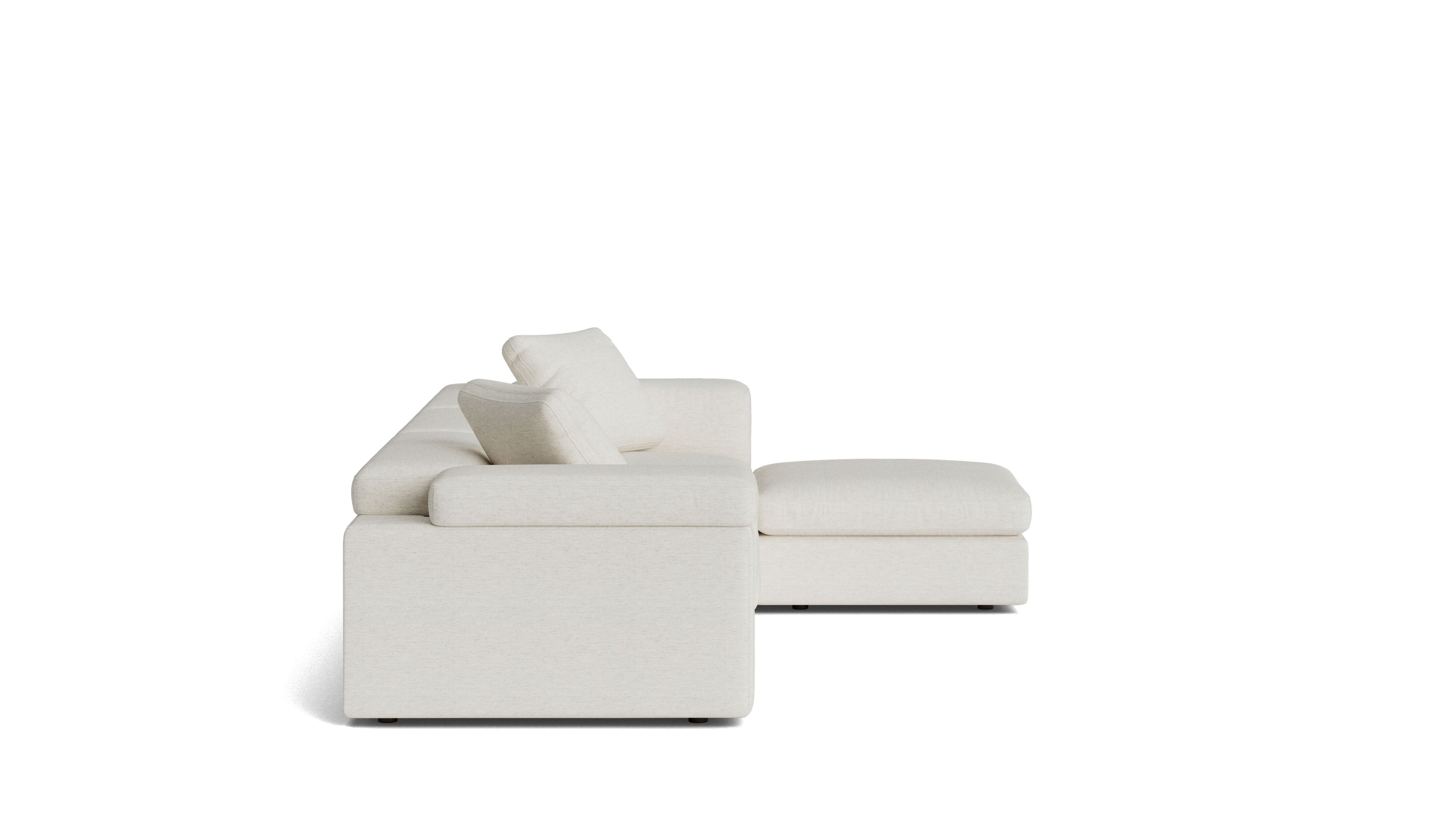 Saddle 4-Piece Modular Sectional, Nomad Snow