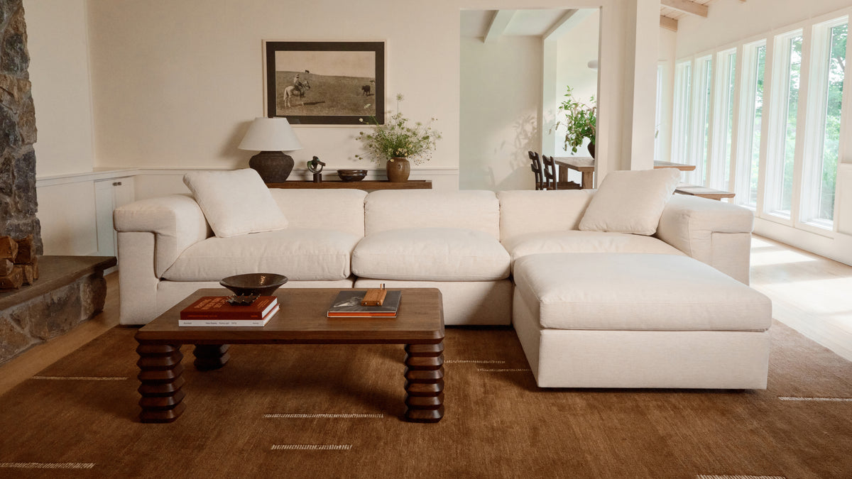 Saddle 4-Piece Modular Sectional, Nomad Snow
