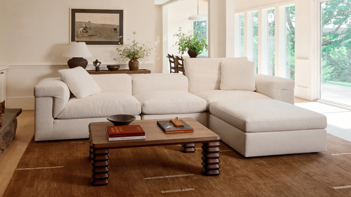 Saddle 4-Piece Modular Sectional, Nomad Snow
