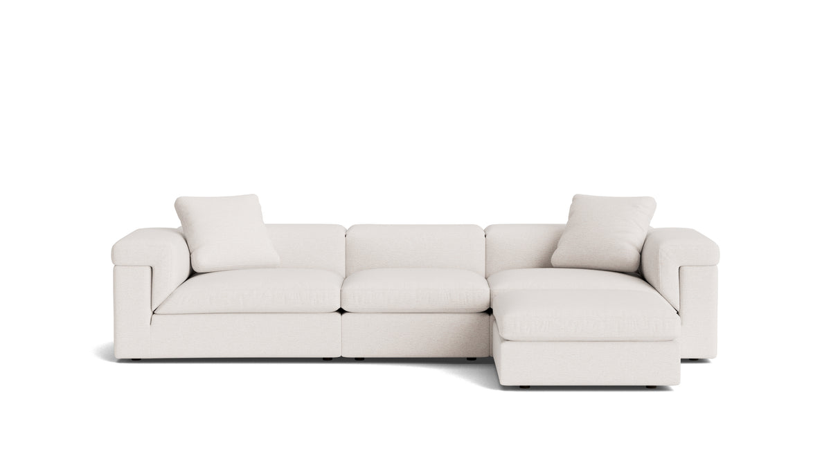 Saddle 4-Piece Modular Sectional, Nomad Snow_image