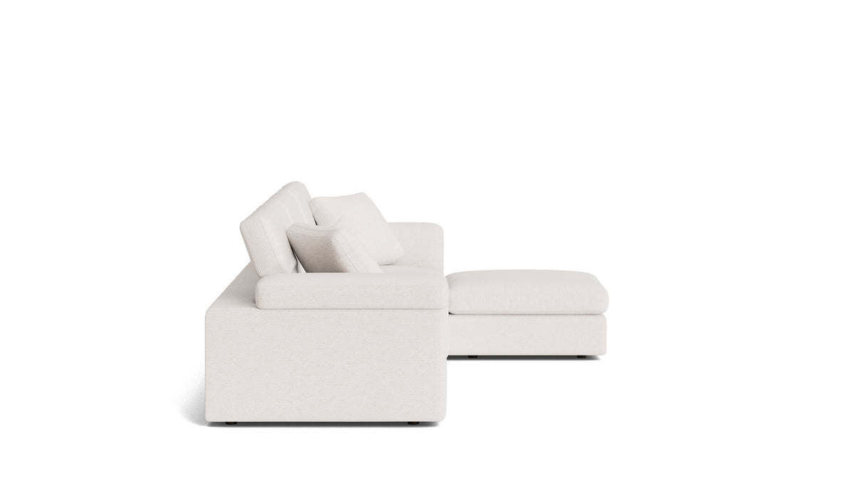 Saddle 4-Piece Modular Sectional, Nomad Snow