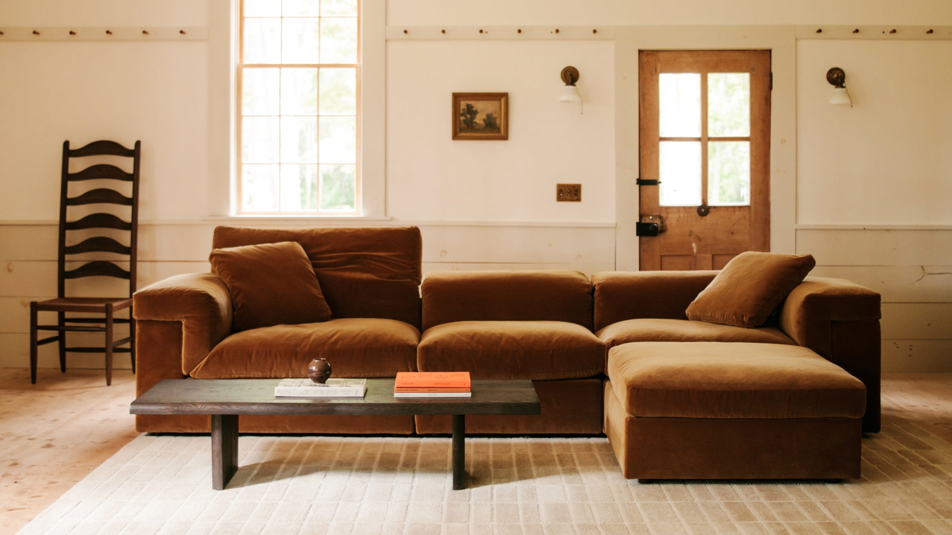 Saddle 4-Piece Modular Sectional, Gold_image