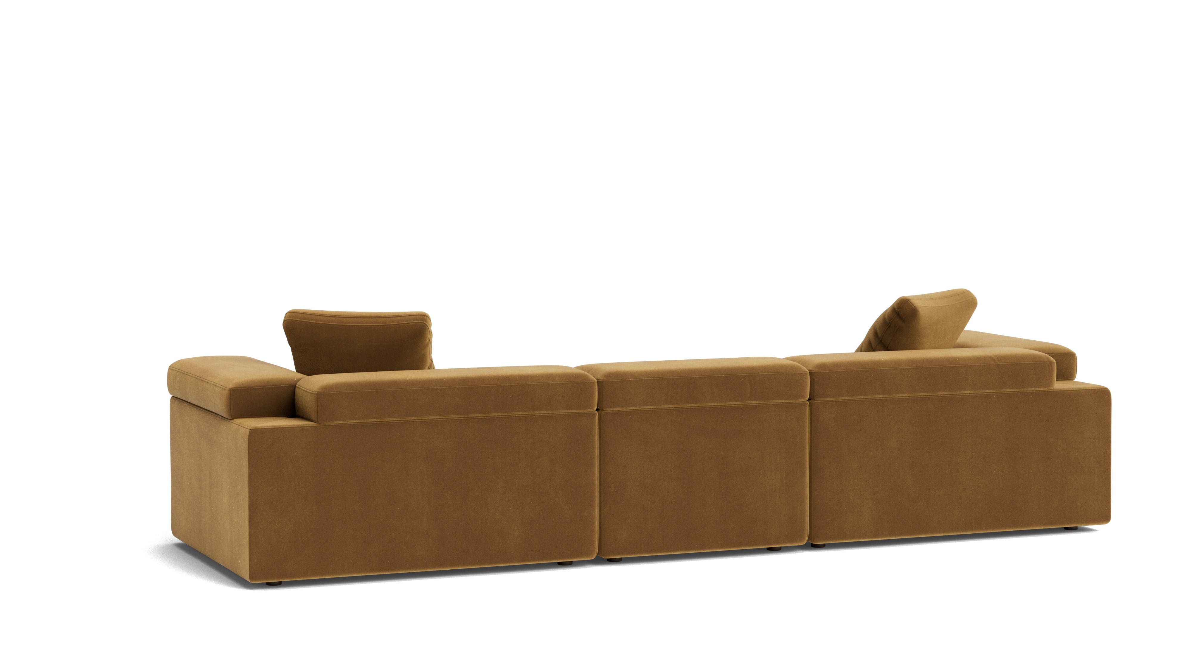 Saddle 4-Piece Modular Sectional, Gold