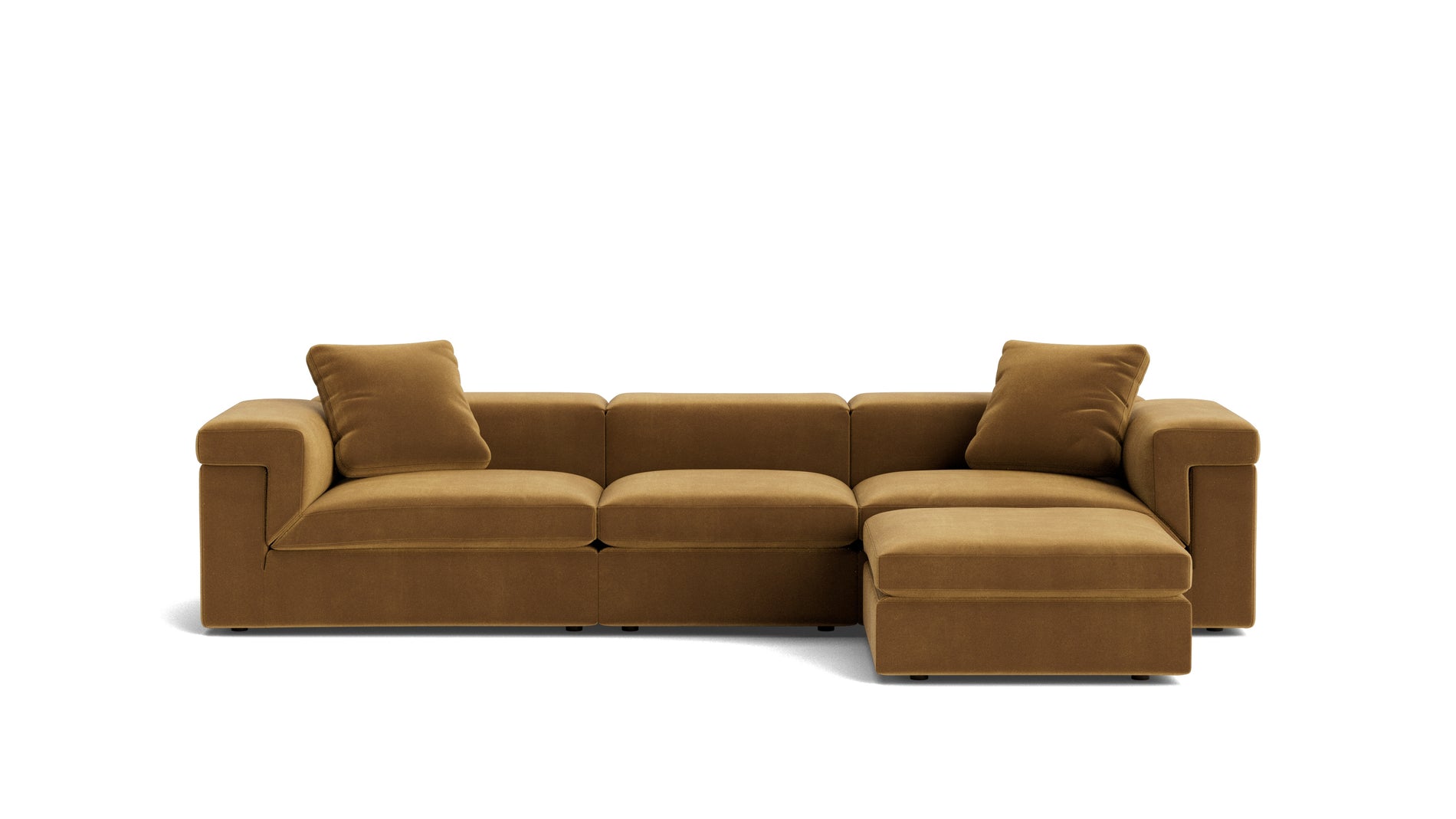 Saddle 4-Piece Modular Sectional, Gold_image