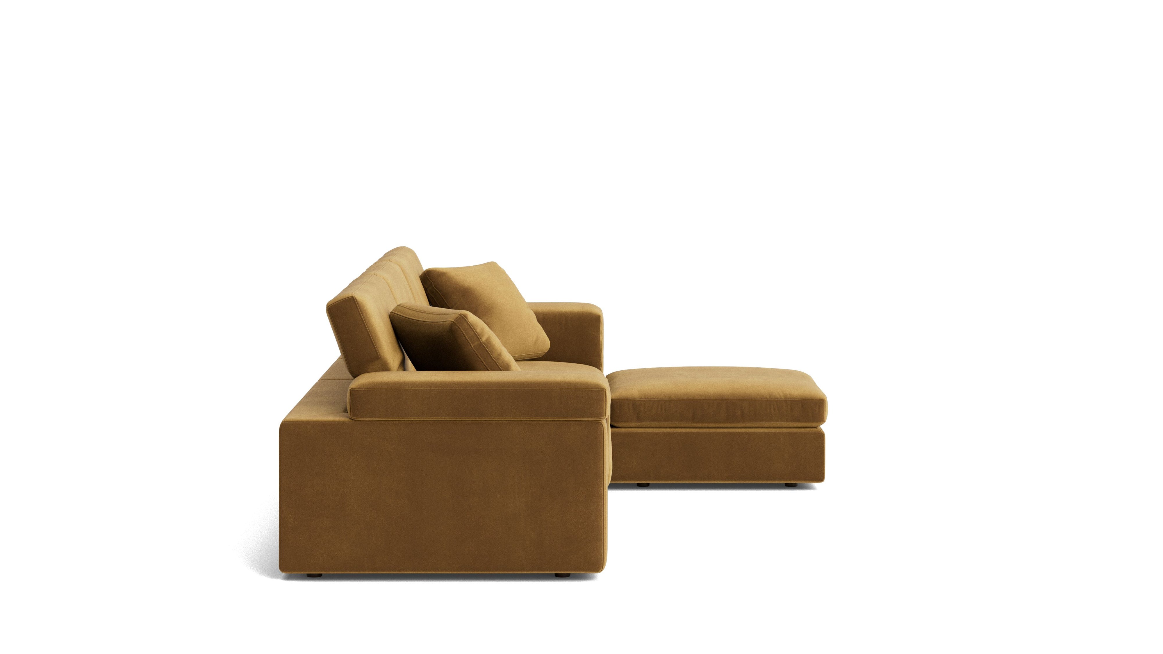 Saddle 4-Piece Modular Sectional, Gold