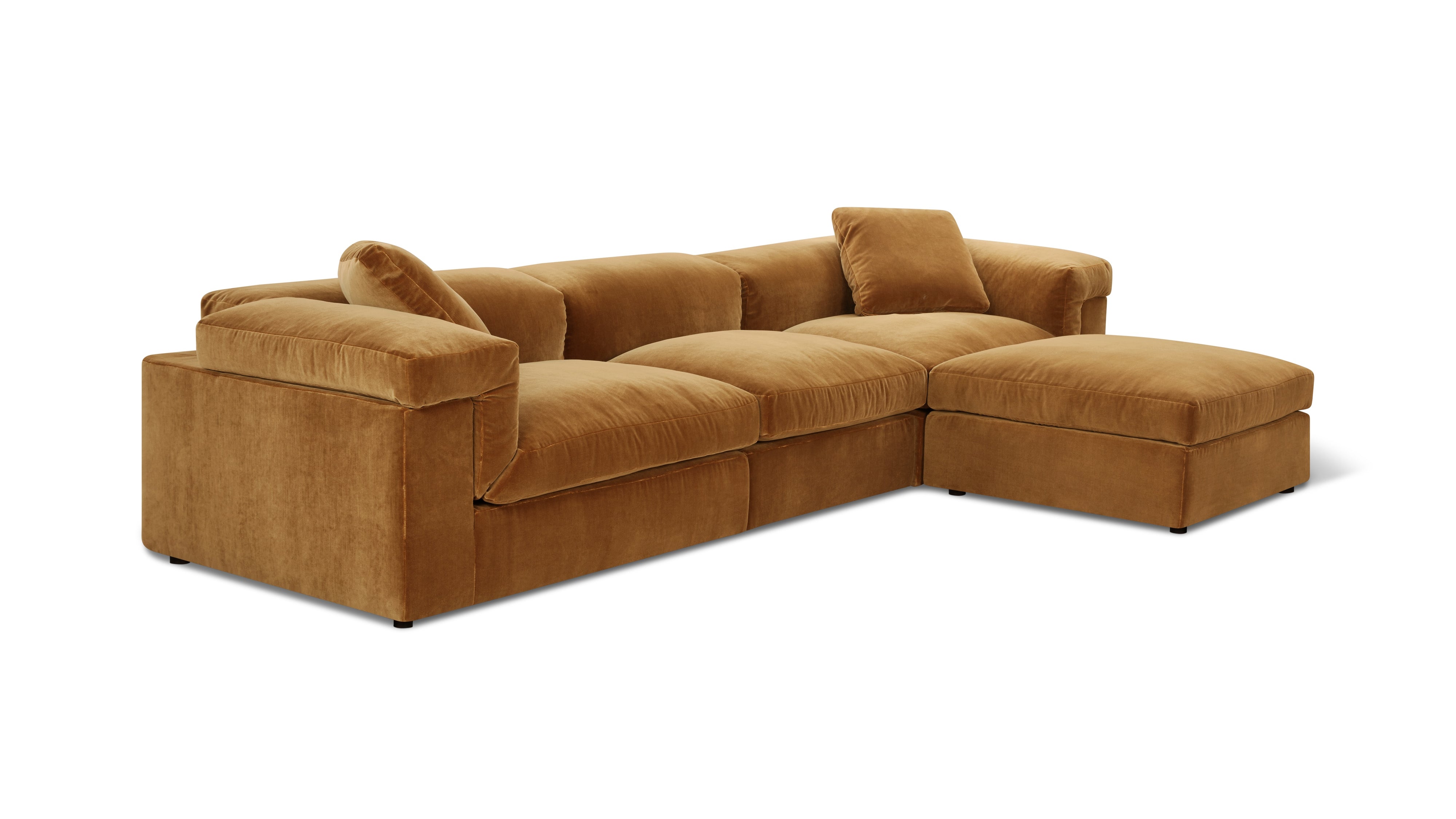 Saddle 4-Piece Modular Sectional, Gold