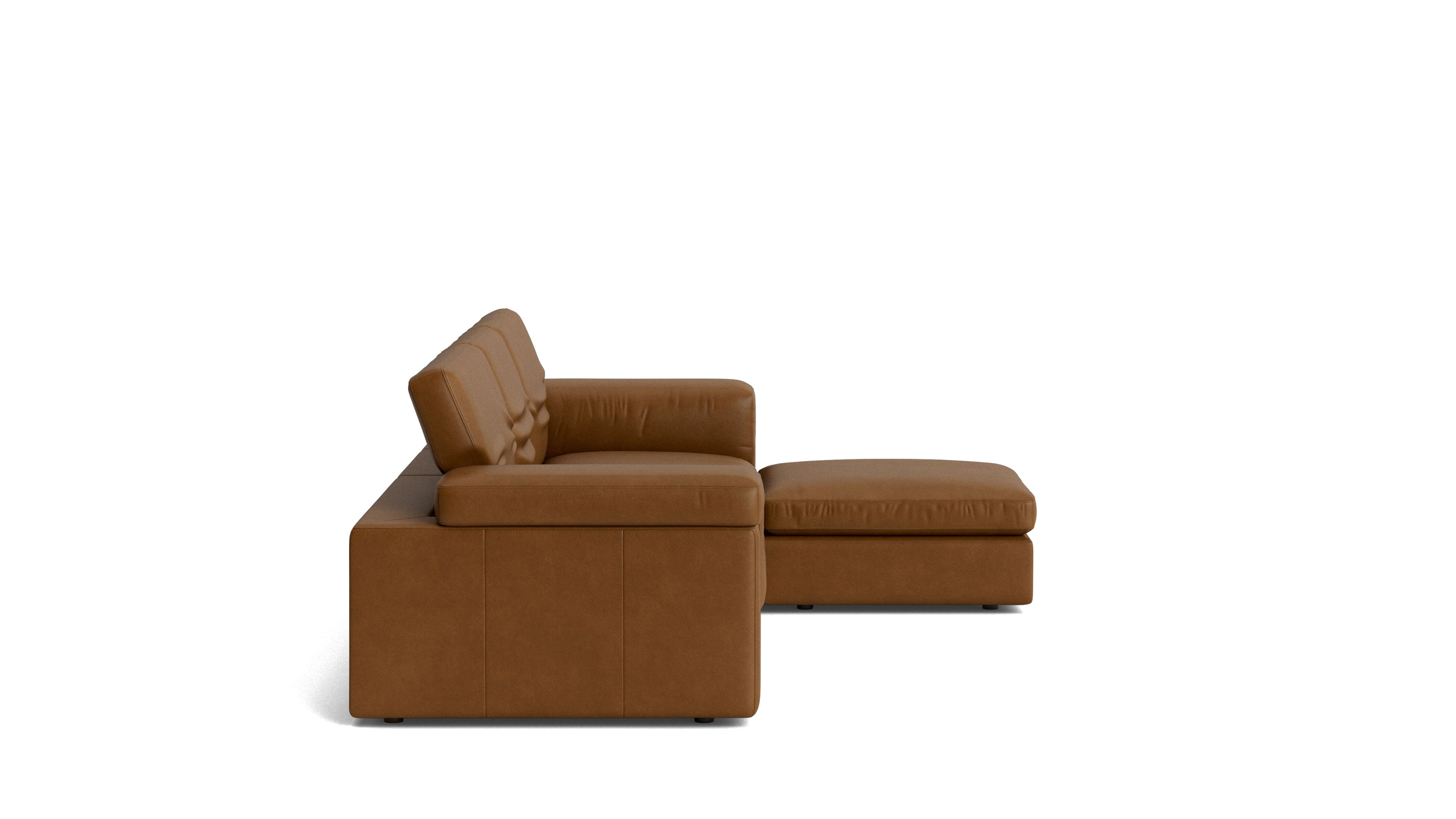Saddle 4-Piece Modular Sectional, Bourbon