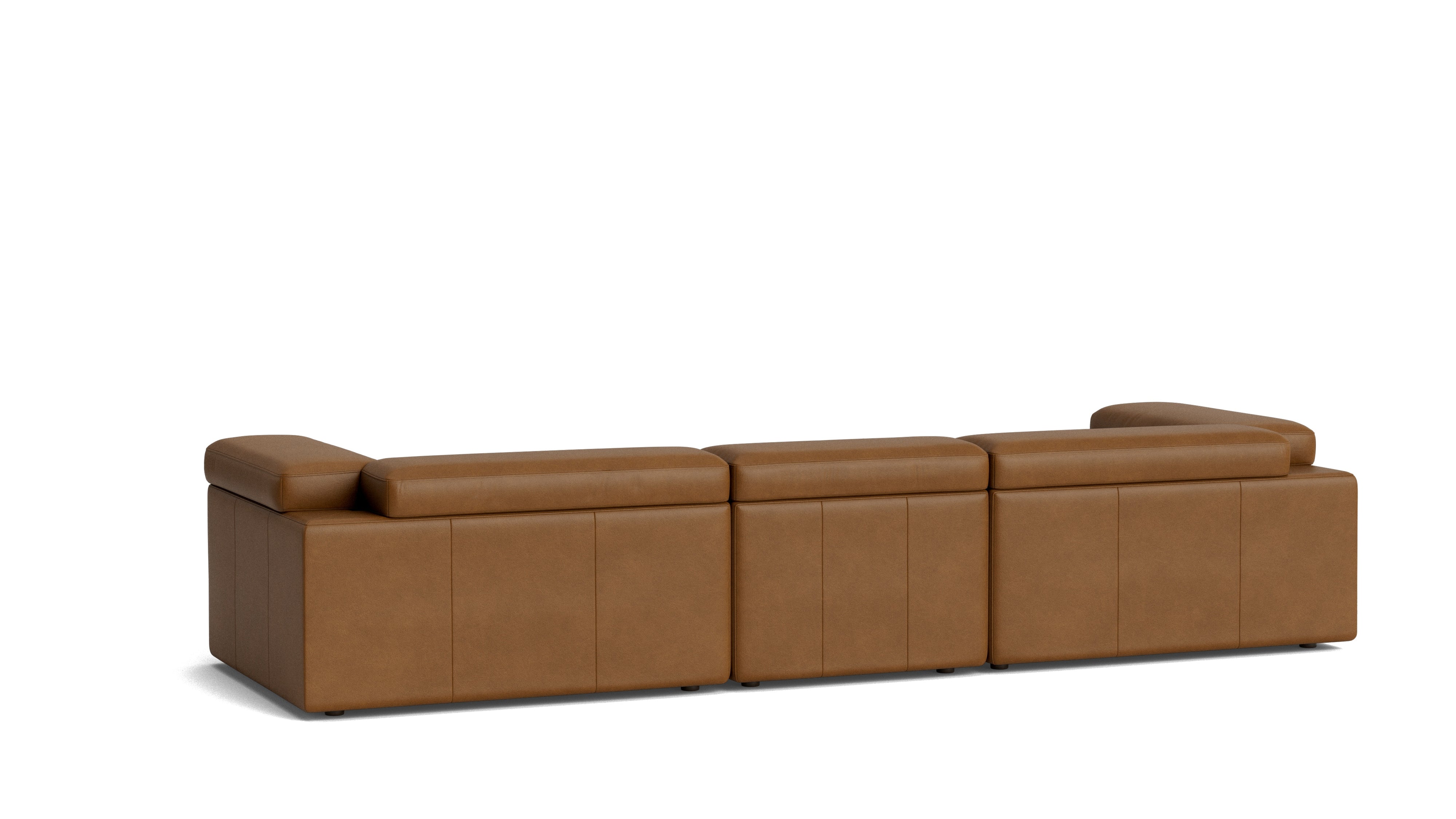 Saddle 4-Piece Modular Sectional, Bourbon