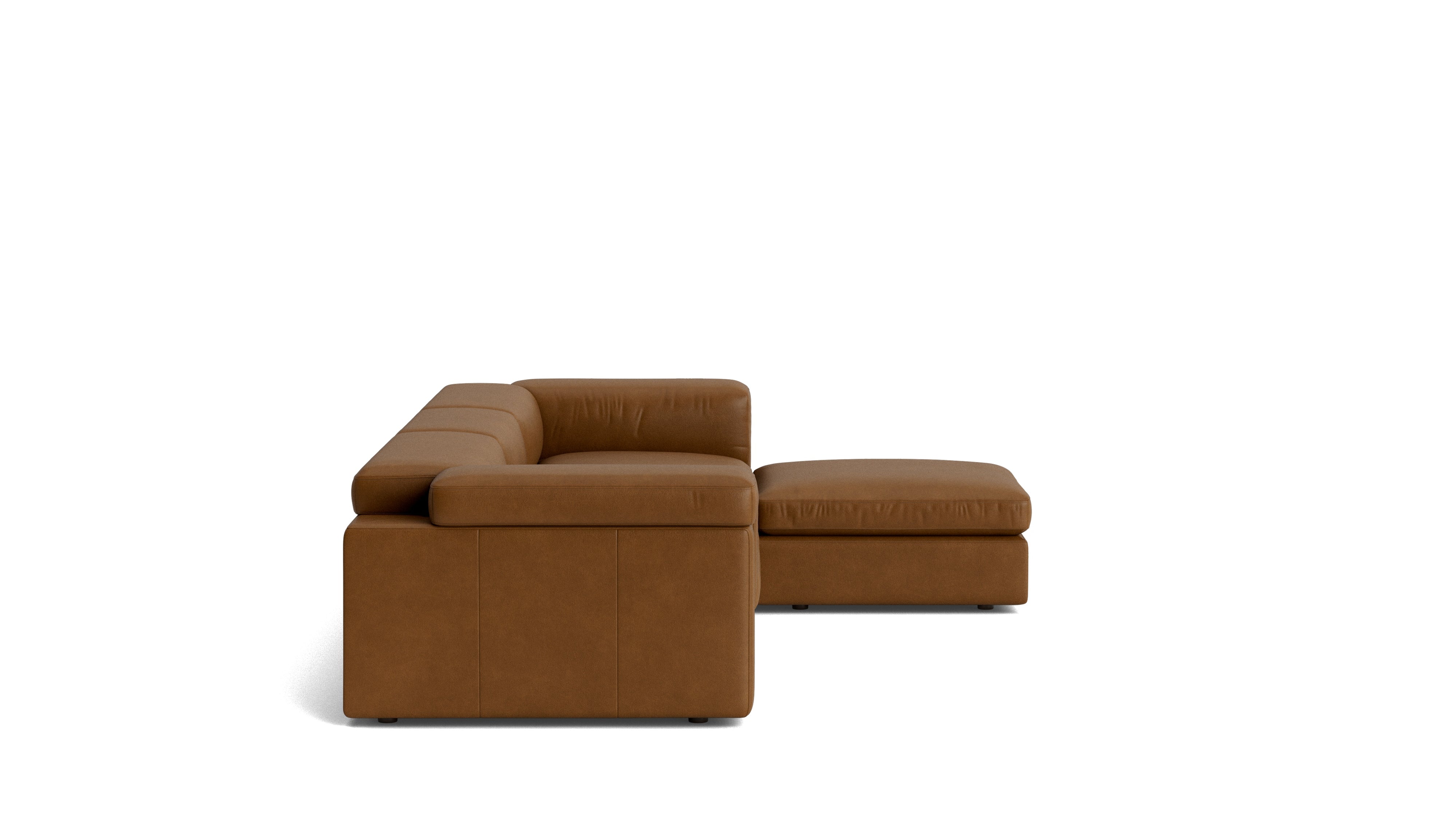 Saddle 4-Piece Modular Sectional, Bourbon