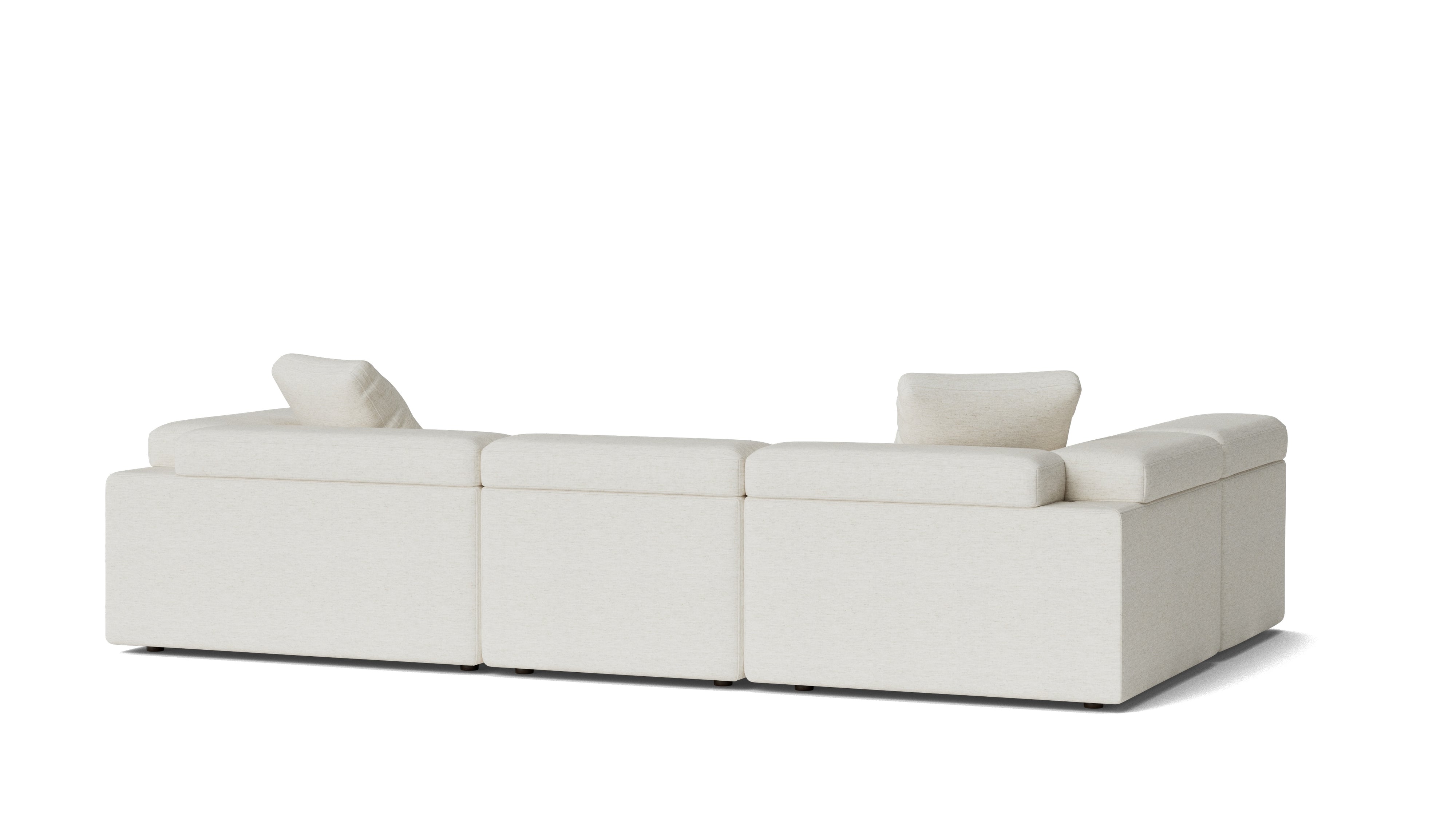Saddle 4-Piece Modular Sectional Left, Nomad Snow