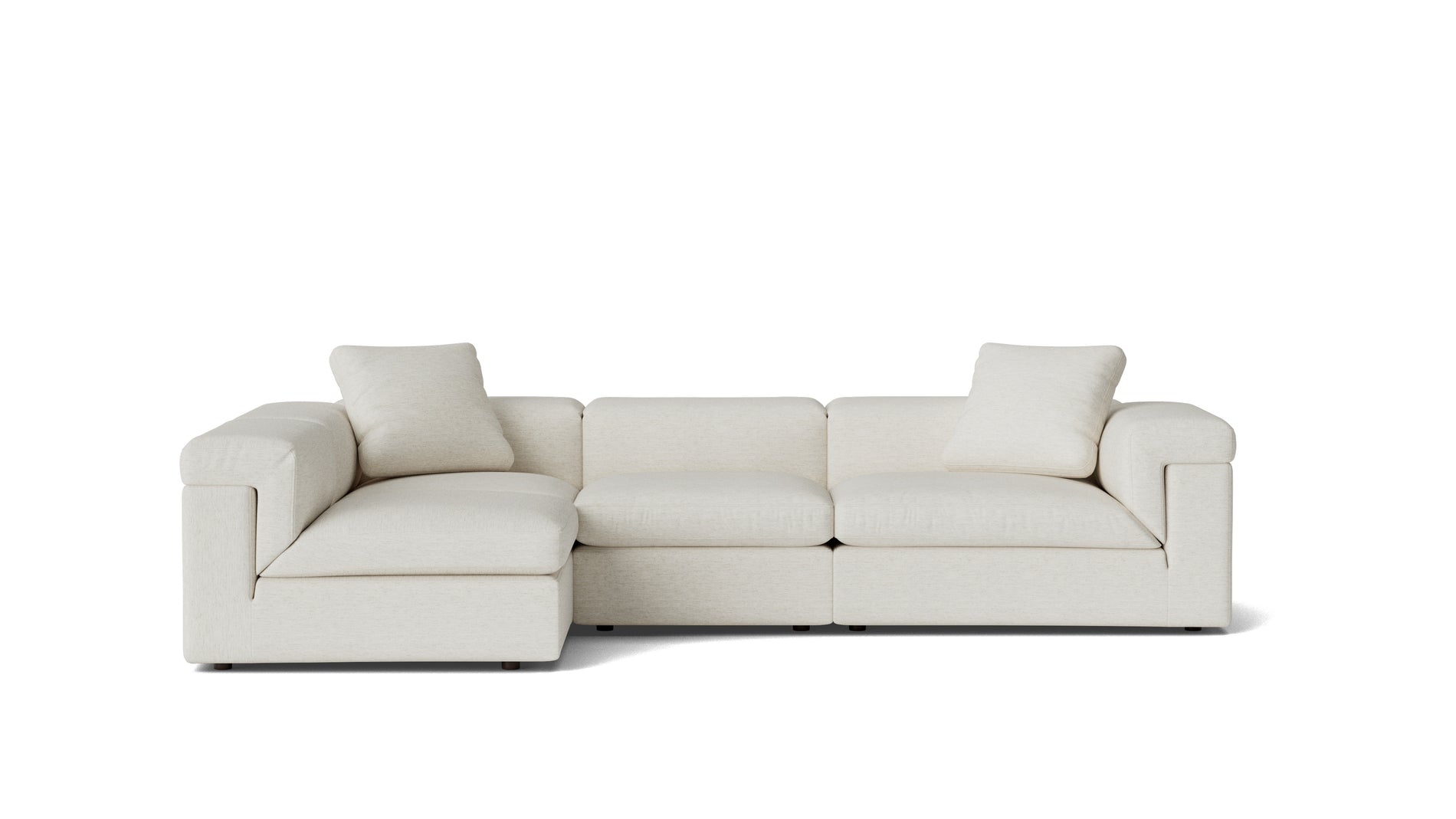 Saddle 4-Piece Modular Sectional Left, Nomad Snow_image