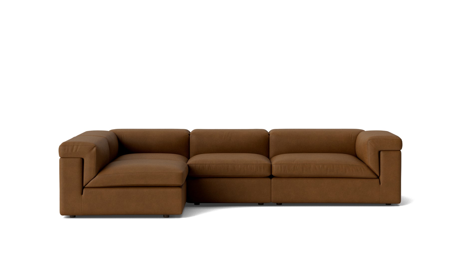 Saddle 4-Piece Modular Sectional Left, Bourbon_image