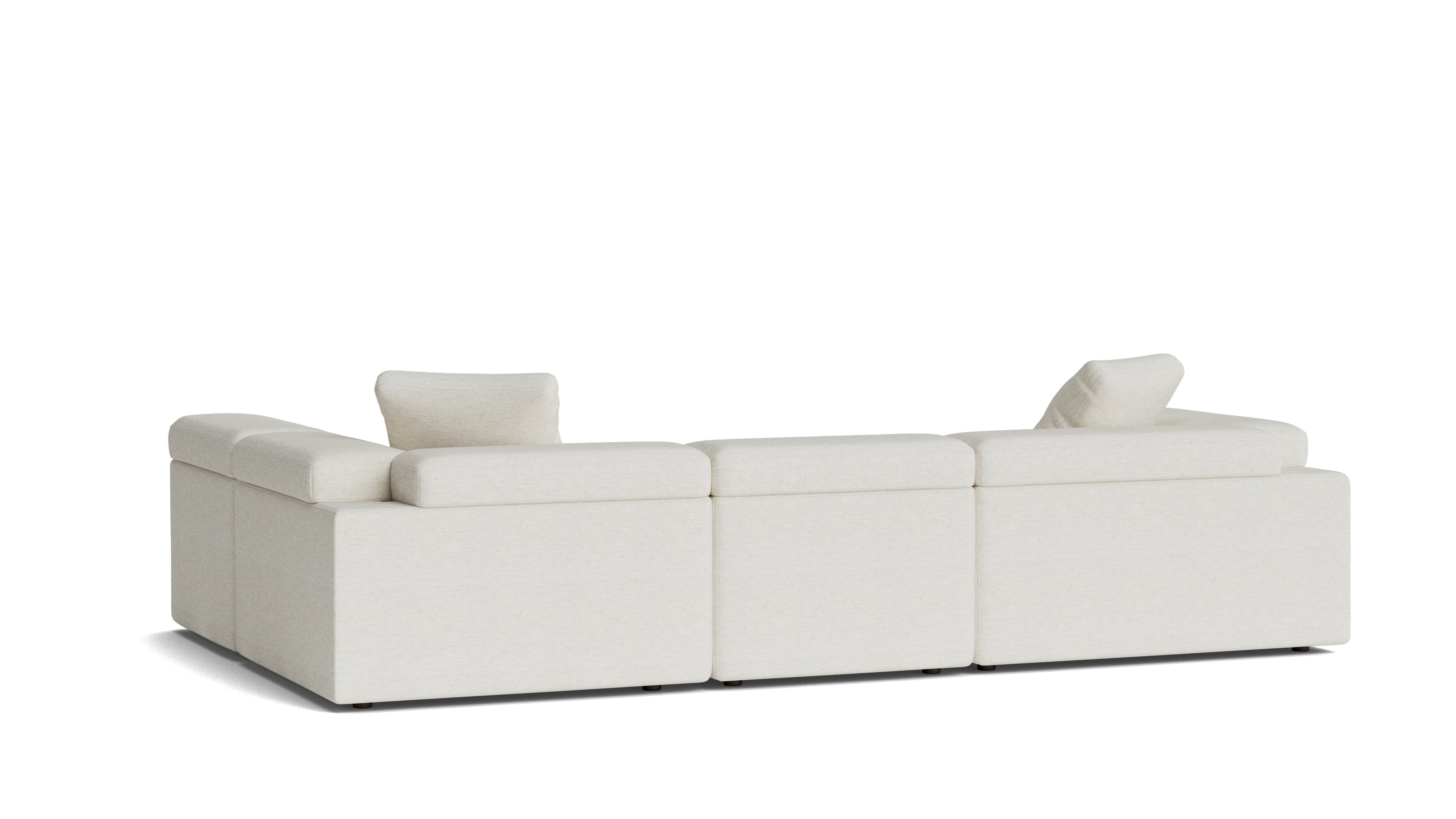 Saddle 4-Piece Modular Sectional Right, Nomad Snow