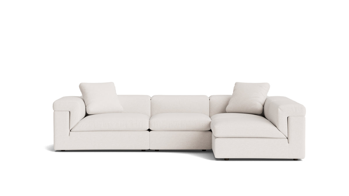 Saddle 4-Piece Modular Sectional Right, Nomad Snow_image