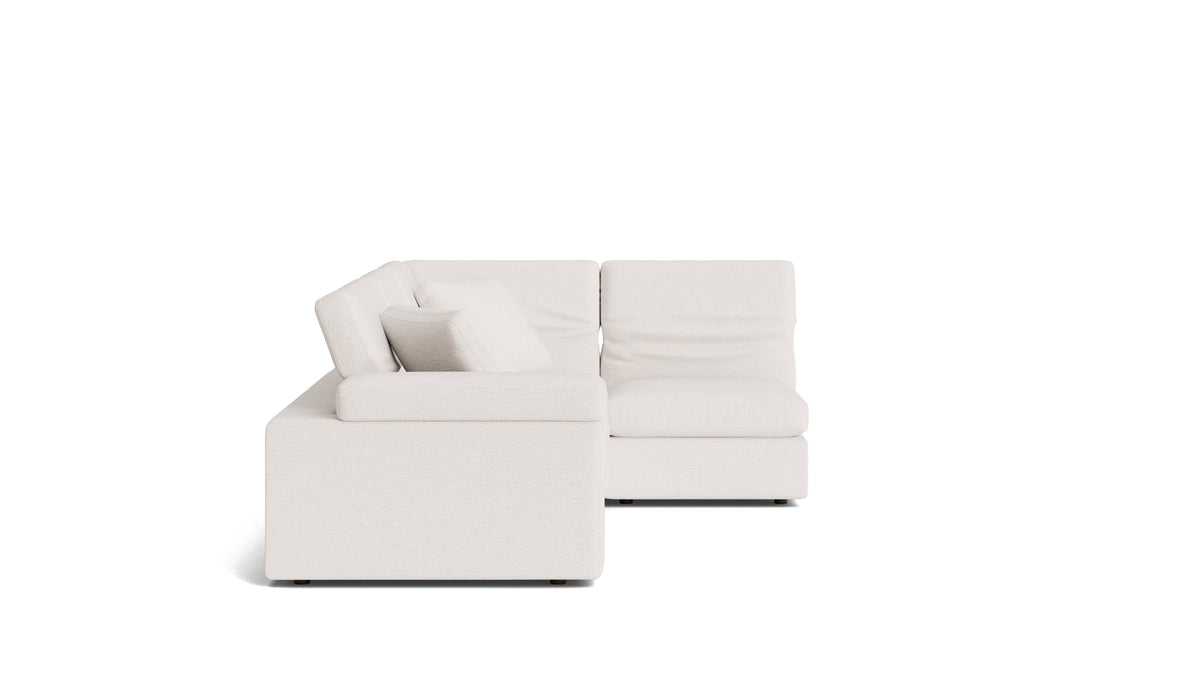 Saddle 4-Piece Modular Sectional Right, Nomad Snow
