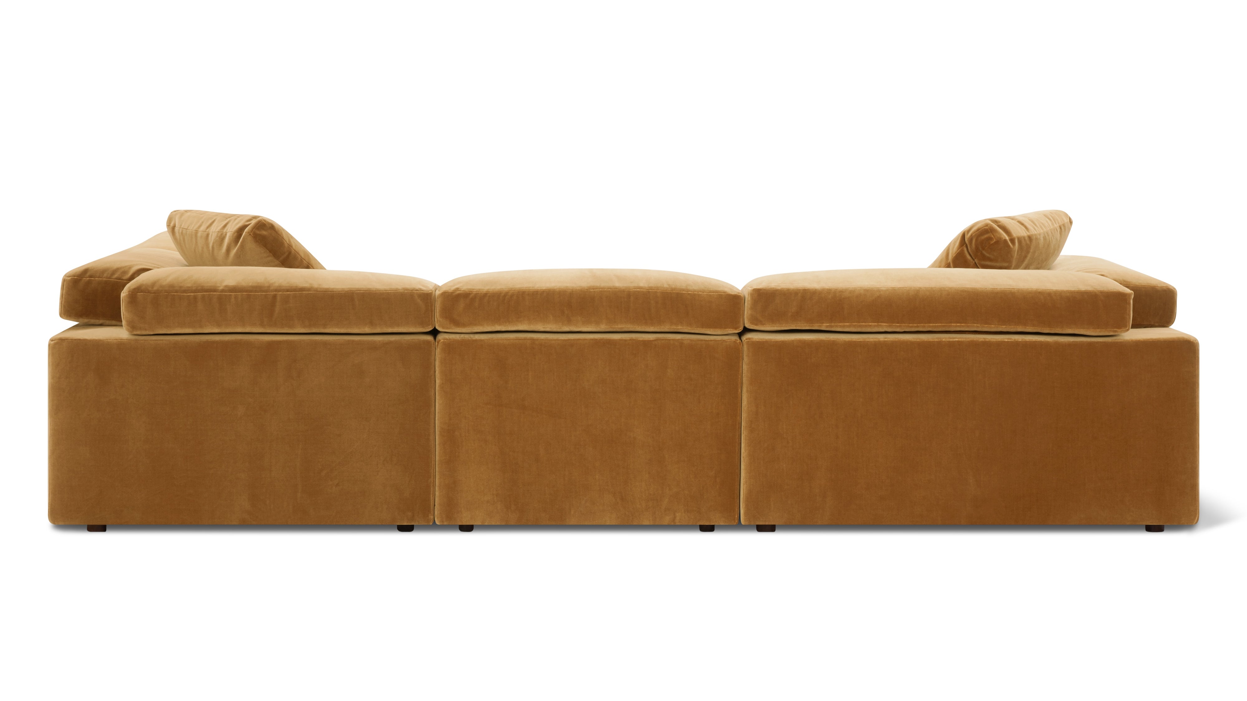 Saddle 4-Piece Modular Sectional Right, Gold
