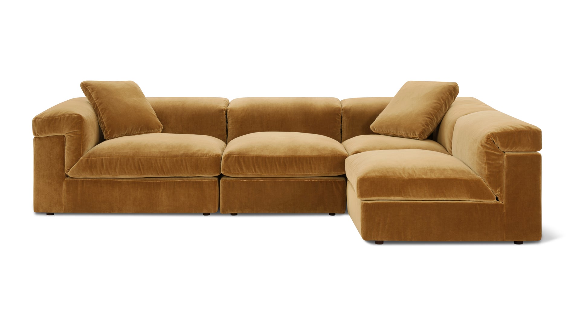 Saddle 4-Piece Modular Sectional Right, Gold_image
