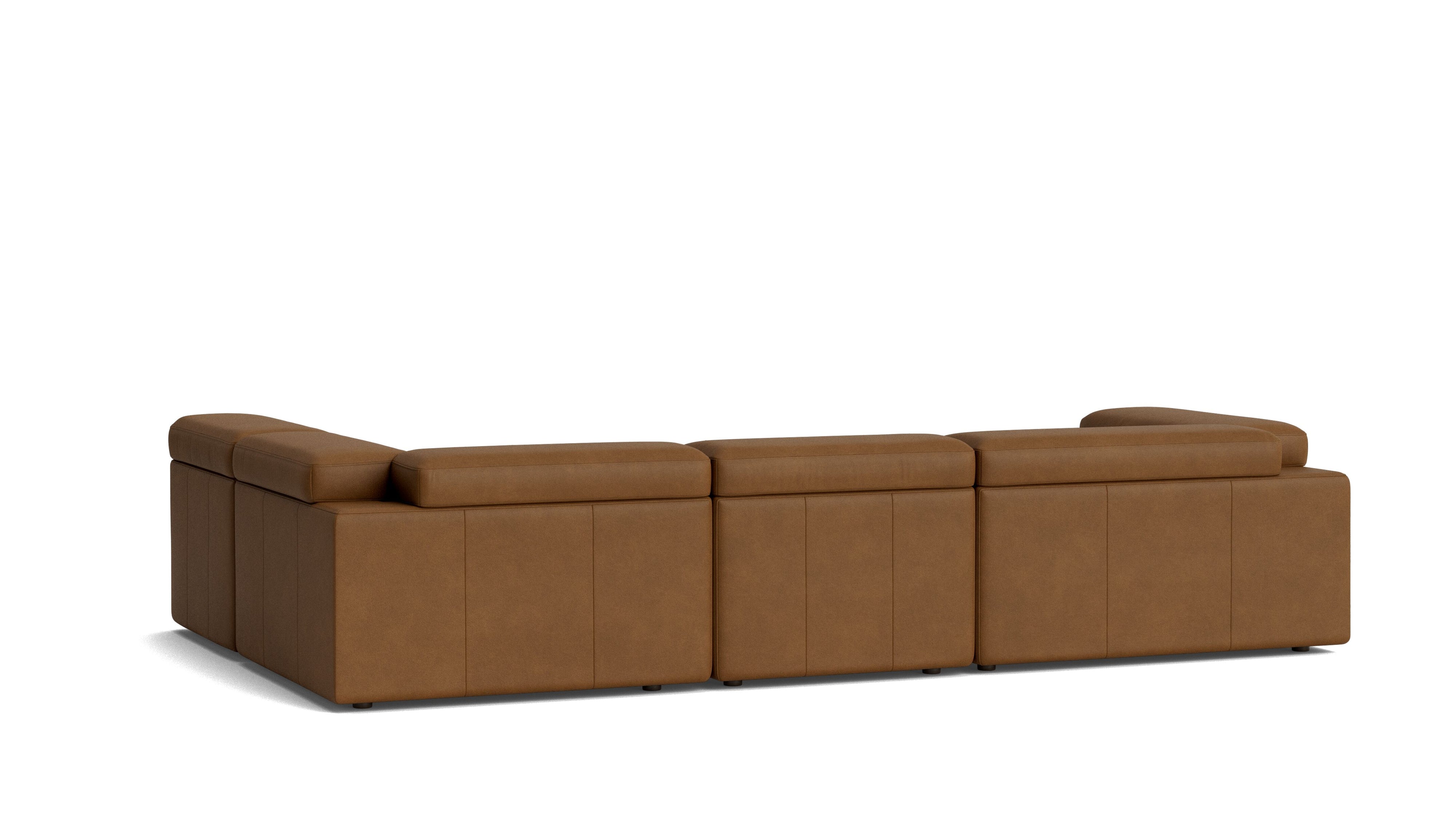 Saddle 4-Piece Modular Sectional Right, Bourbon