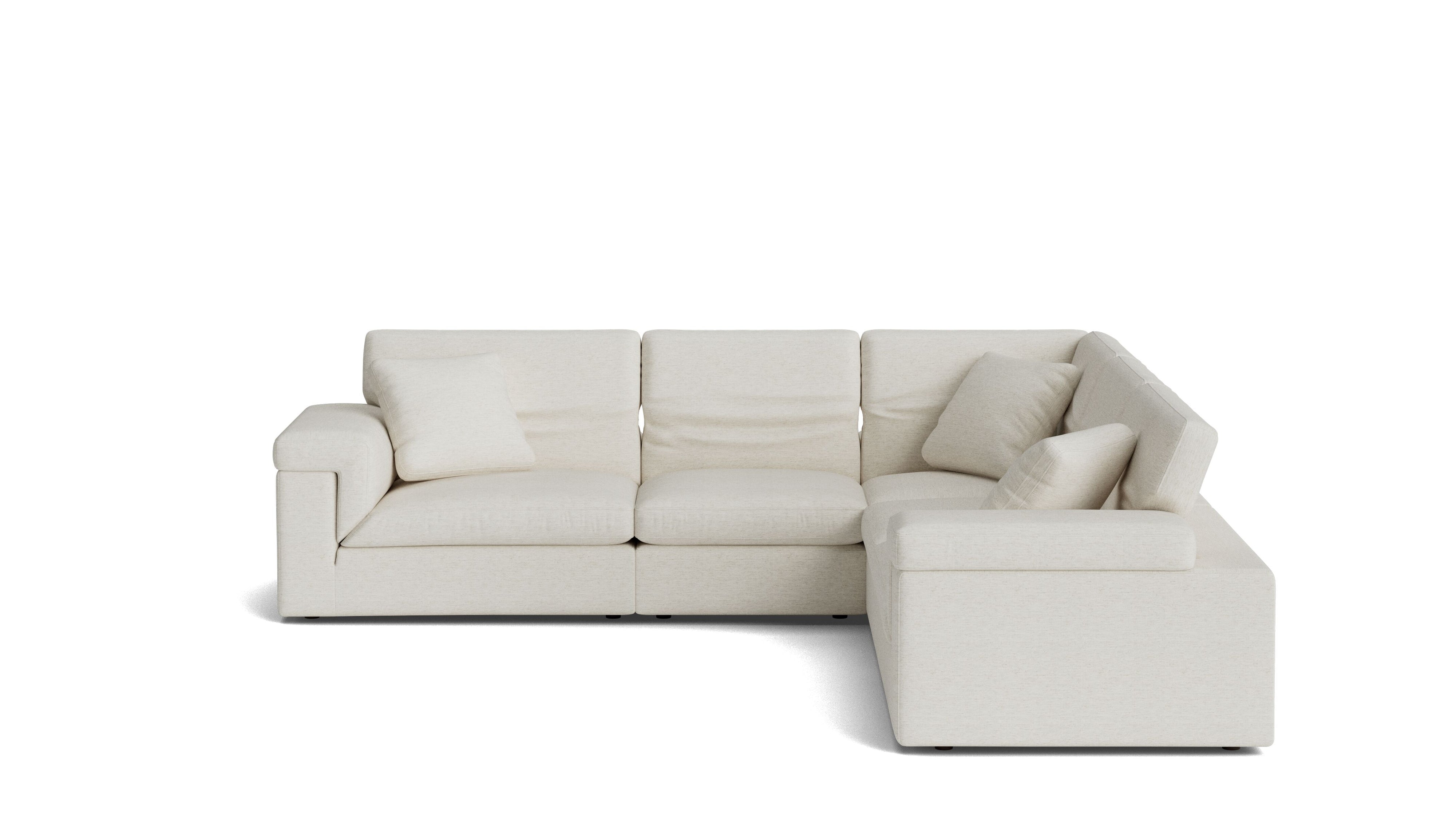 Saddle 5-Piece Modular Sectional Closed, Nomad Snow