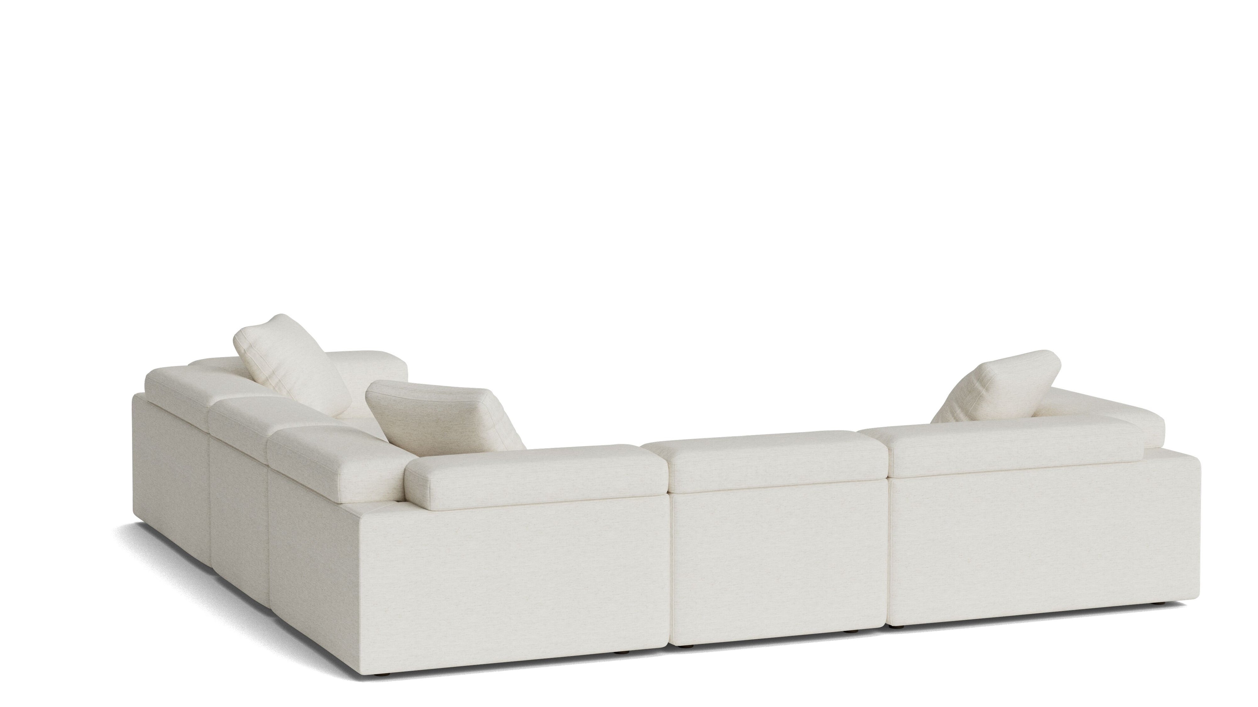 Saddle 5-Piece Modular Sectional Closed, Nomad Snow